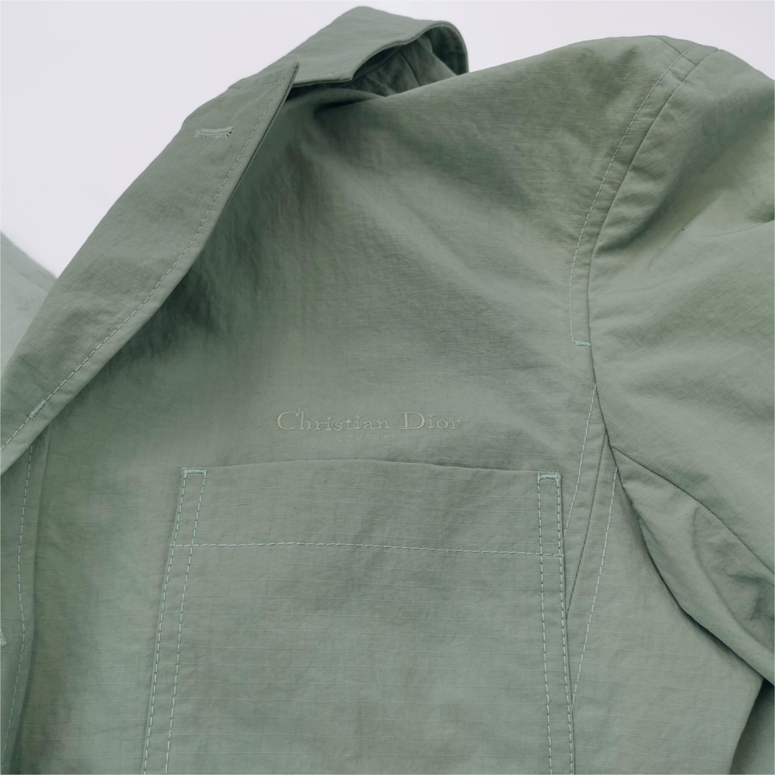Dior Dior Green Nylon Notch Lapel Jacket 44 Size US S / EU 44-46 / 1 - 3 Thumbnail