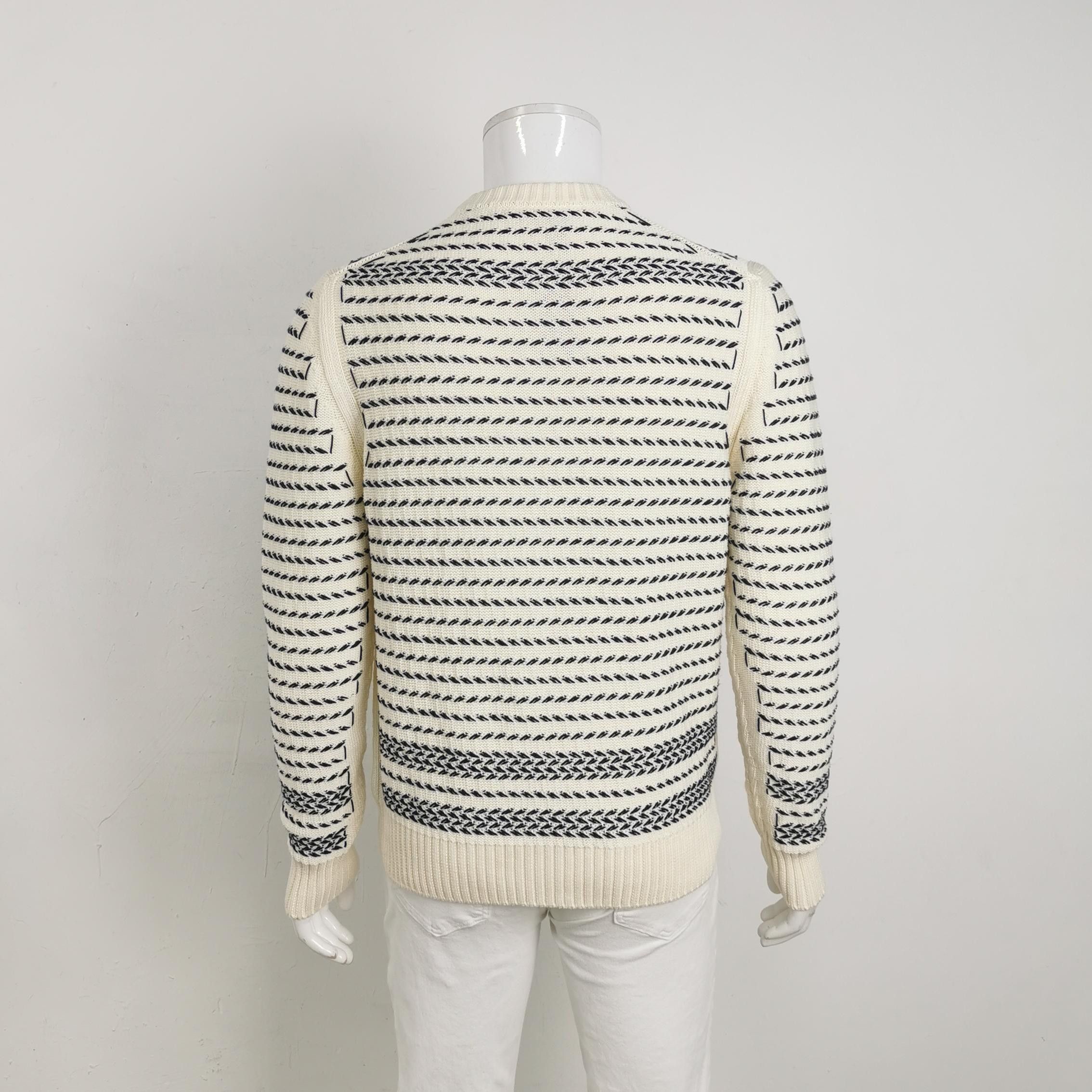 Dior Dior Chevron Pattern Cotton Knit Sweater M Size US M / EU 48-50 / 2 - 2 Thumbnail