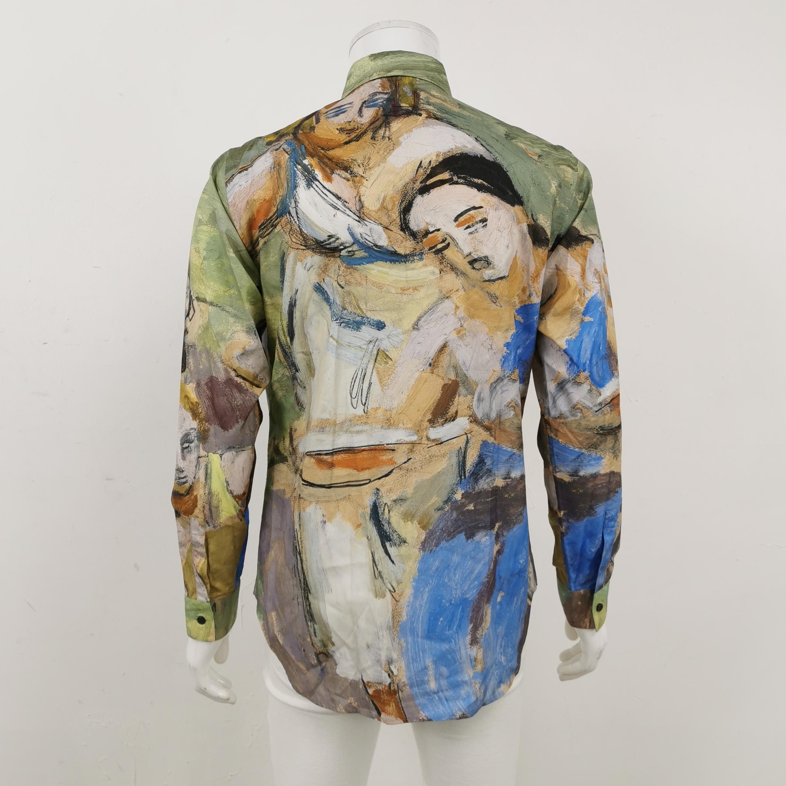 Dior Dior Artistic Face Print Cotton Silk Shirt 41 Size US L / EU 52-54 / 3 - 2 Thumbnail