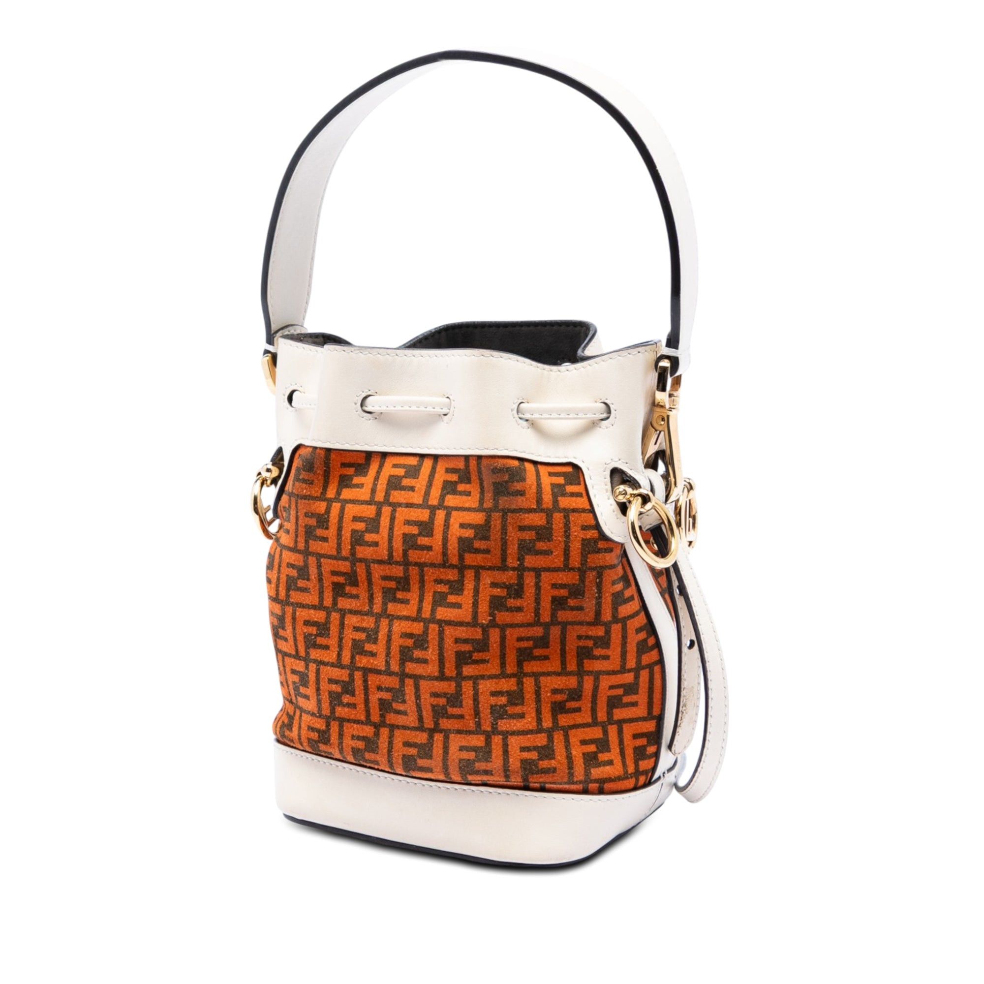 Fendi Mini Zucca Suede Mon Tresor Bucket Bag Size ONE SIZE - 2 Thumbnail