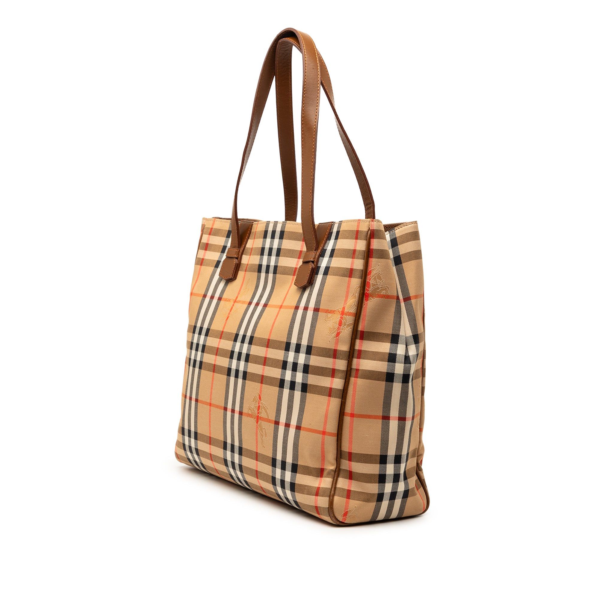 Burberry Haymarket Check Canvas Tote Size ONE SIZE - 2 Thumbnail