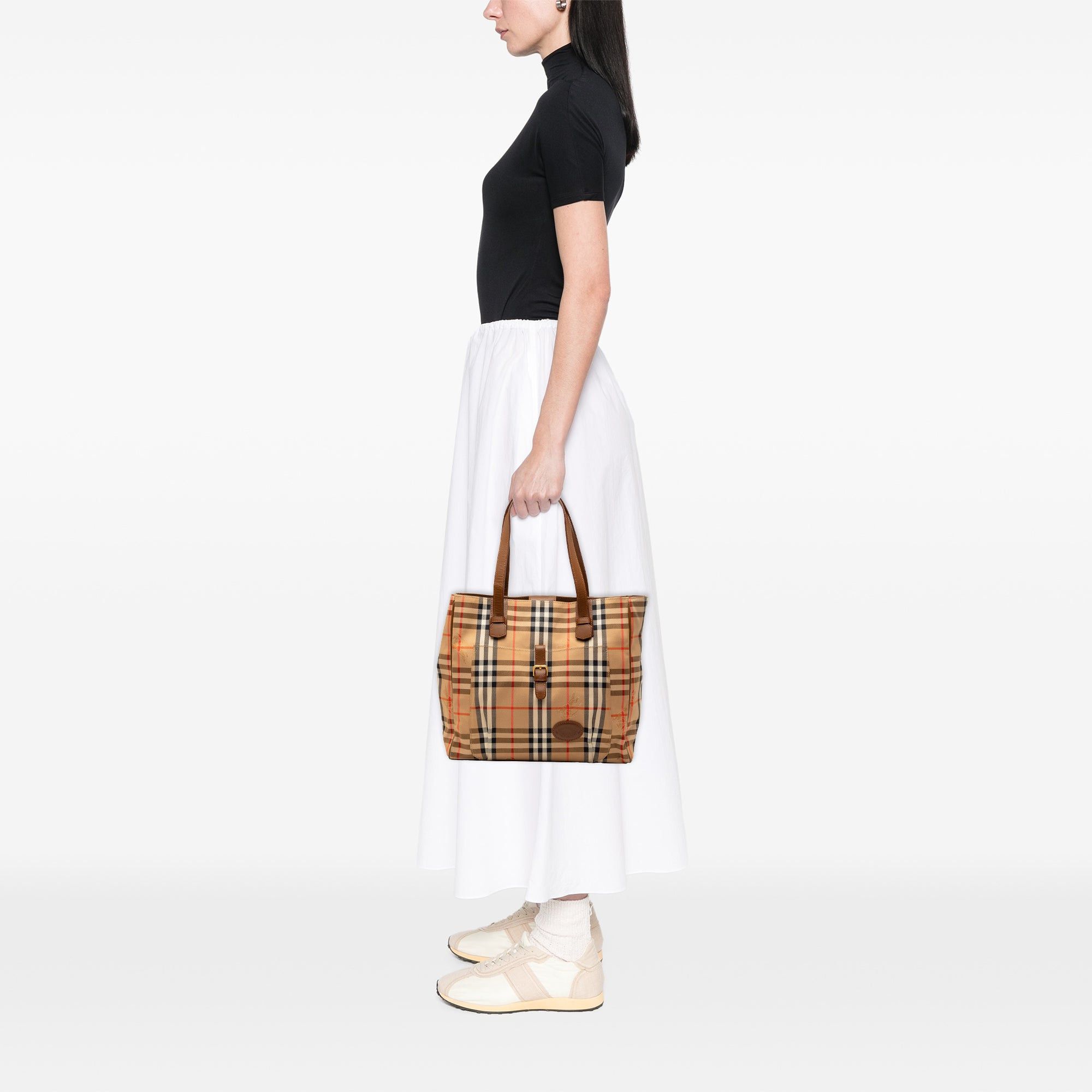 Burberry Haymarket Check Canvas Tote Size ONE SIZE - 6 Thumbnail