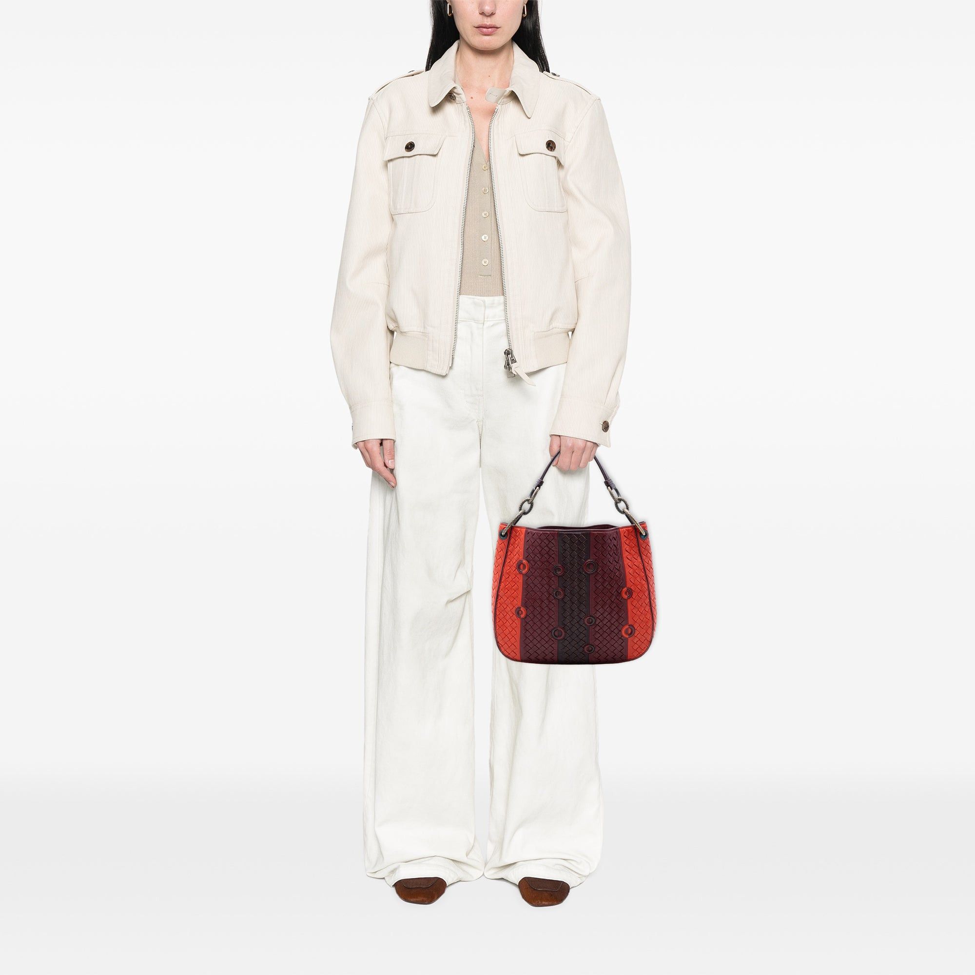 Bottega Veneta Multicolor Nappa Intrecciato Grommet Loop Hobo Size ONE SIZE - 7 Thumbnail