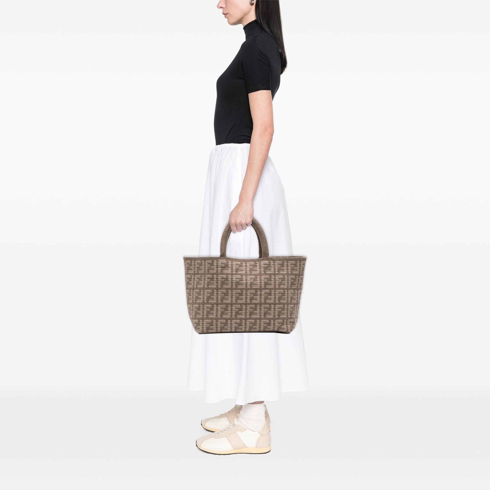 Fendi Large Zucca Cashmere Shopper Tote Size ONE SIZE - 9 Thumbnail