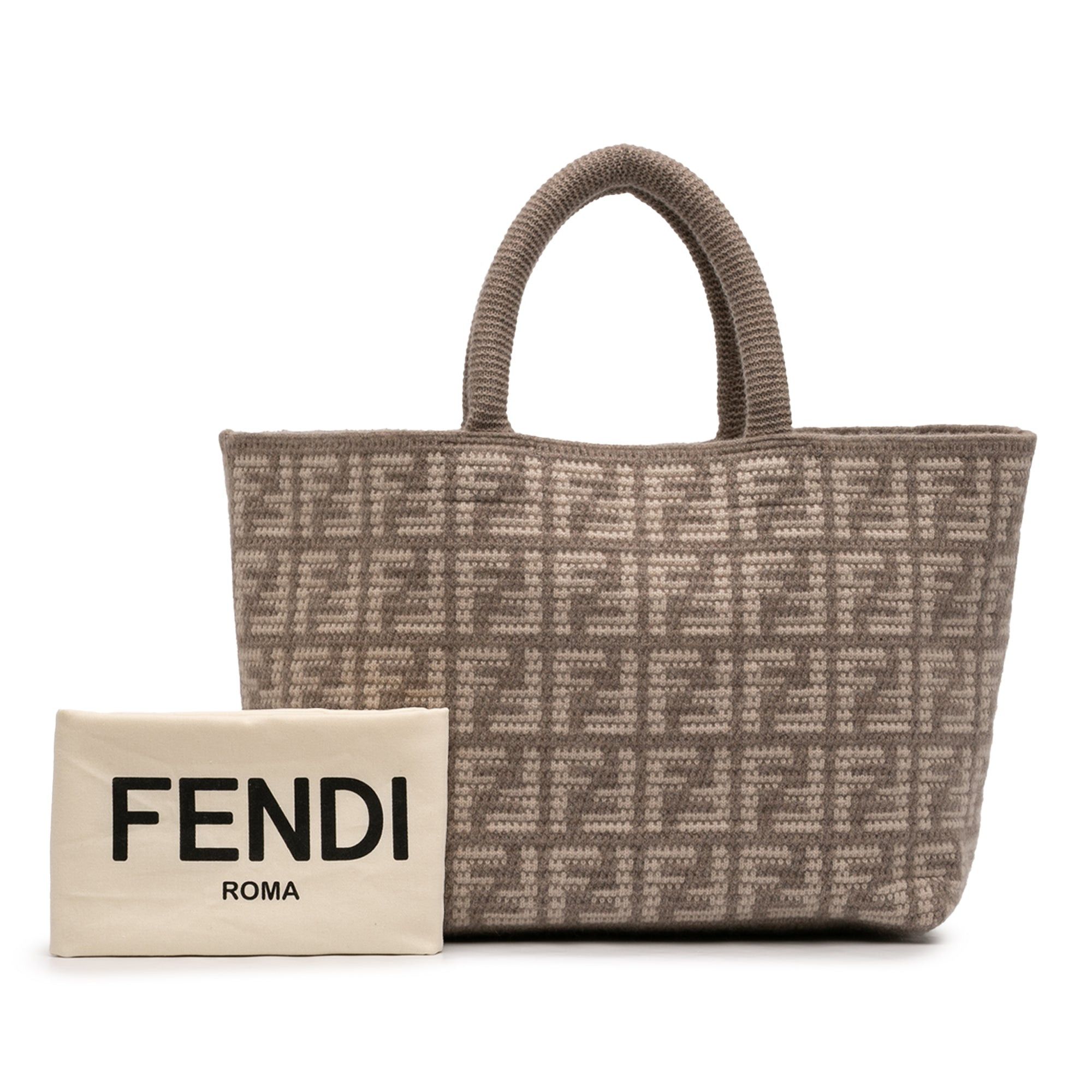 Fendi Large Zucca Cashmere Shopper Tote Size ONE SIZE - 10 Thumbnail