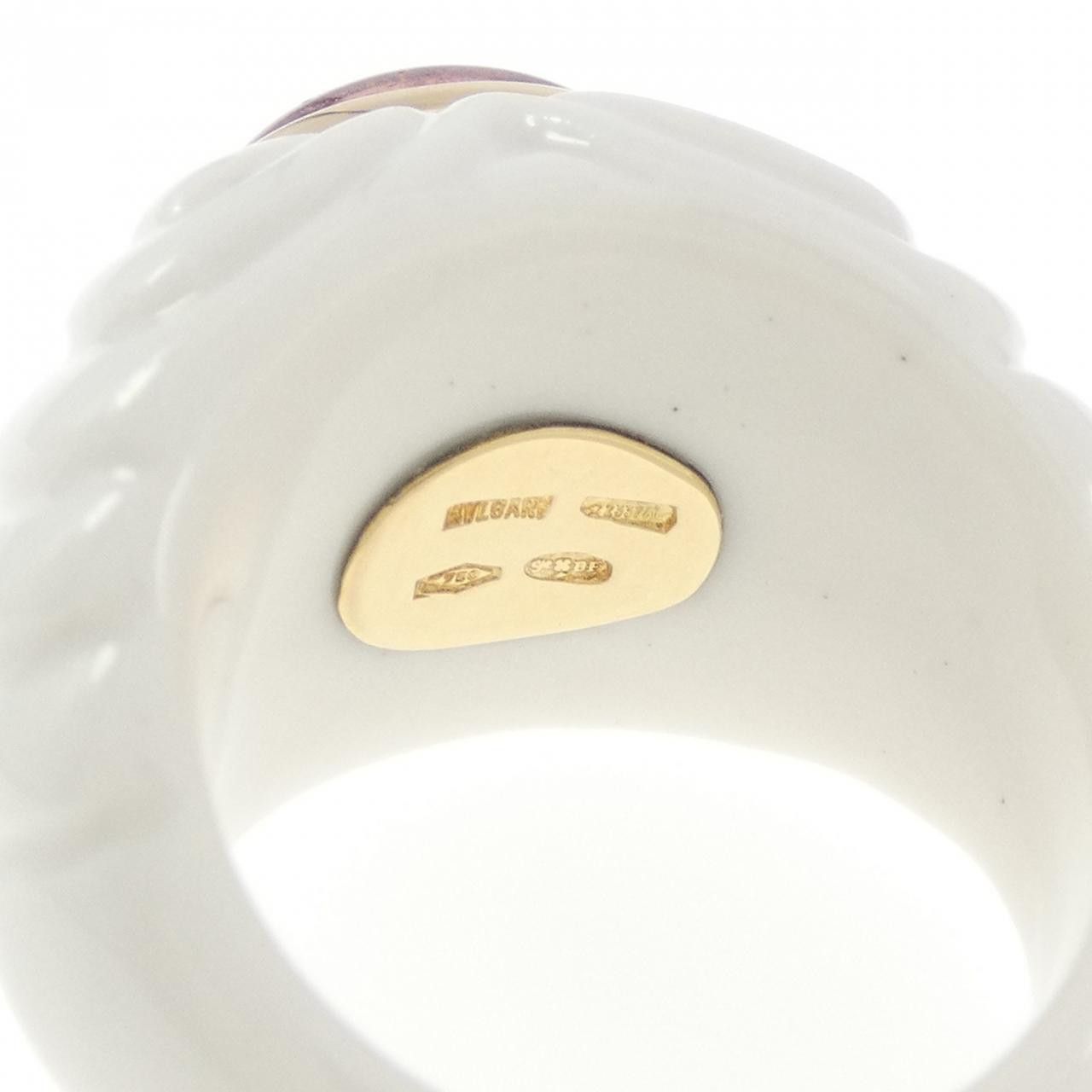 Bvlgari Bvlgari Bulgari Chandra 750 Yellow Gold Ceramic Ring Size 9 Precious Metal Ring DUTY FREE for USA Size ONE SIZE - 4 Thumbnail