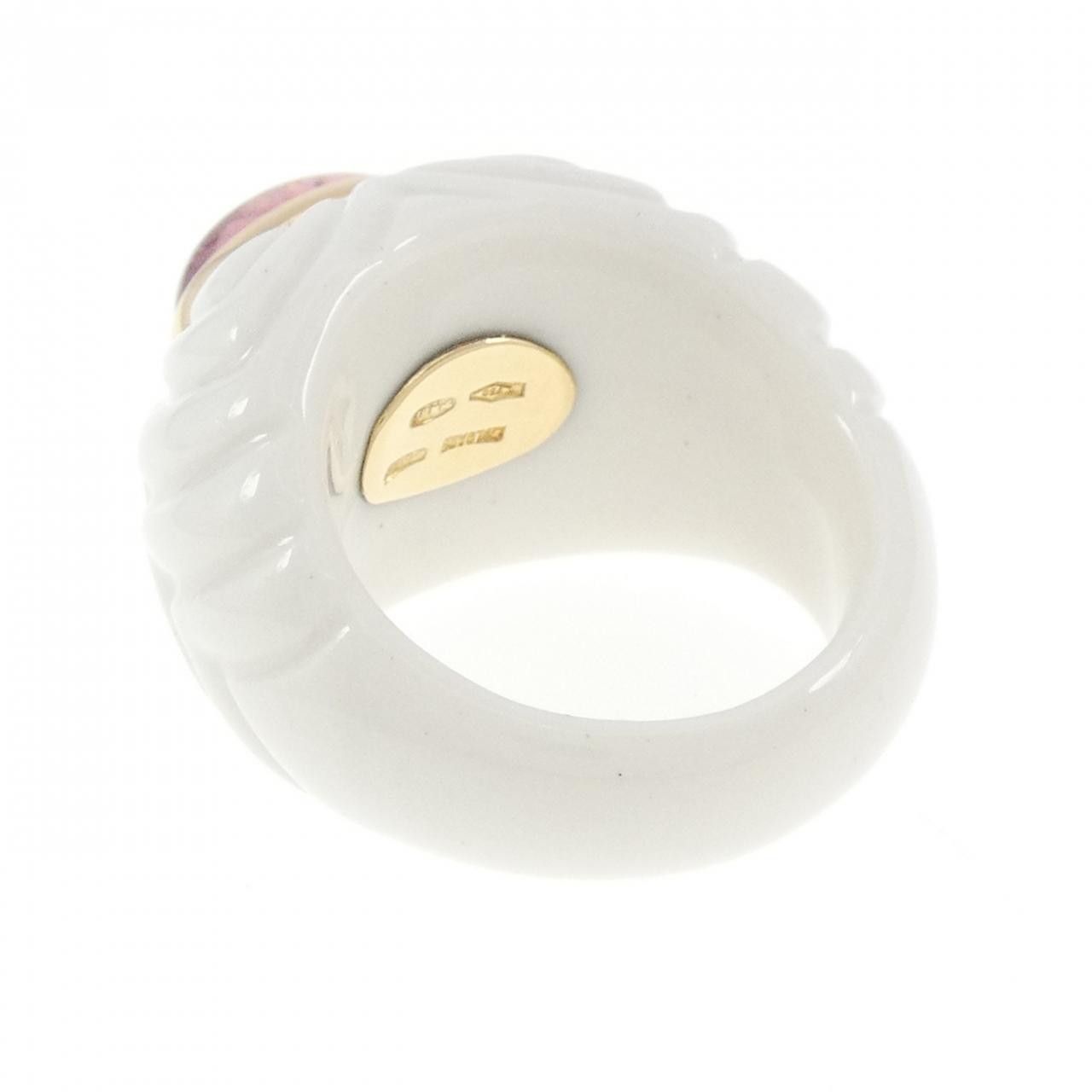 Bvlgari Bvlgari Bulgari Chandra 750 Yellow Gold Ceramic Ring Size 9 Precious Metal Ring DUTY FREE for USA Size ONE SIZE - 3 Thumbnail
