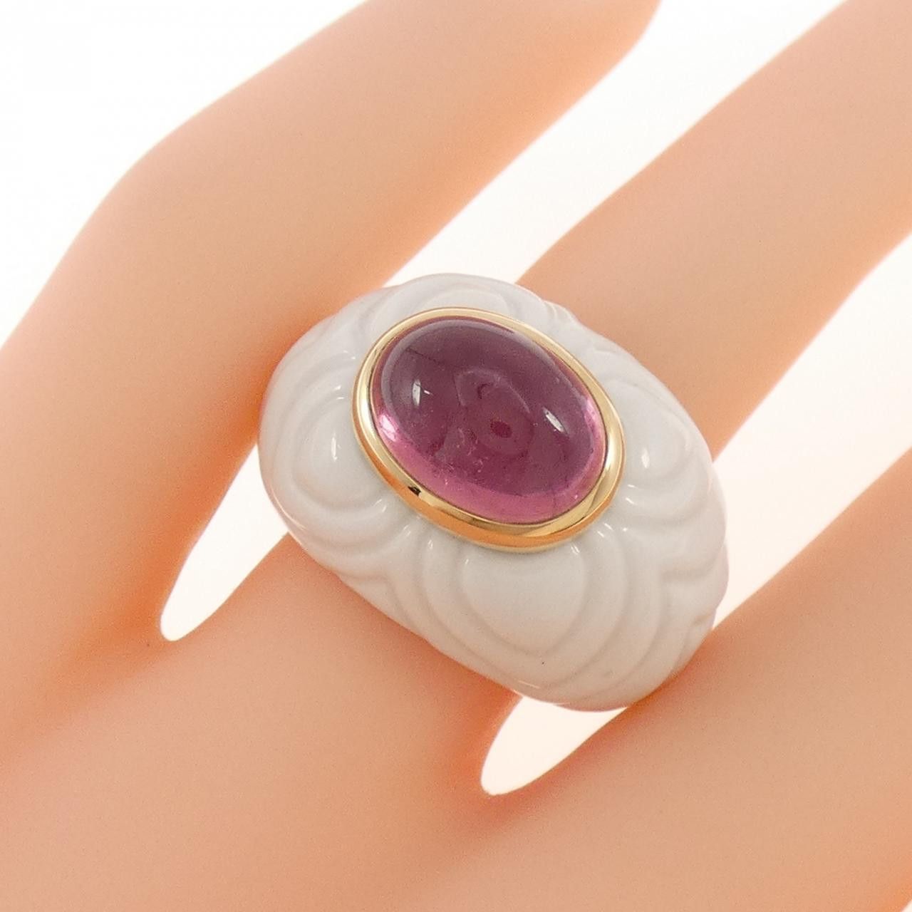 Bvlgari Bvlgari Bulgari Chandra 750 Yellow Gold Ceramic Ring Size 9 Precious Metal Ring DUTY FREE for USA Size ONE SIZE - 5 Thumbnail