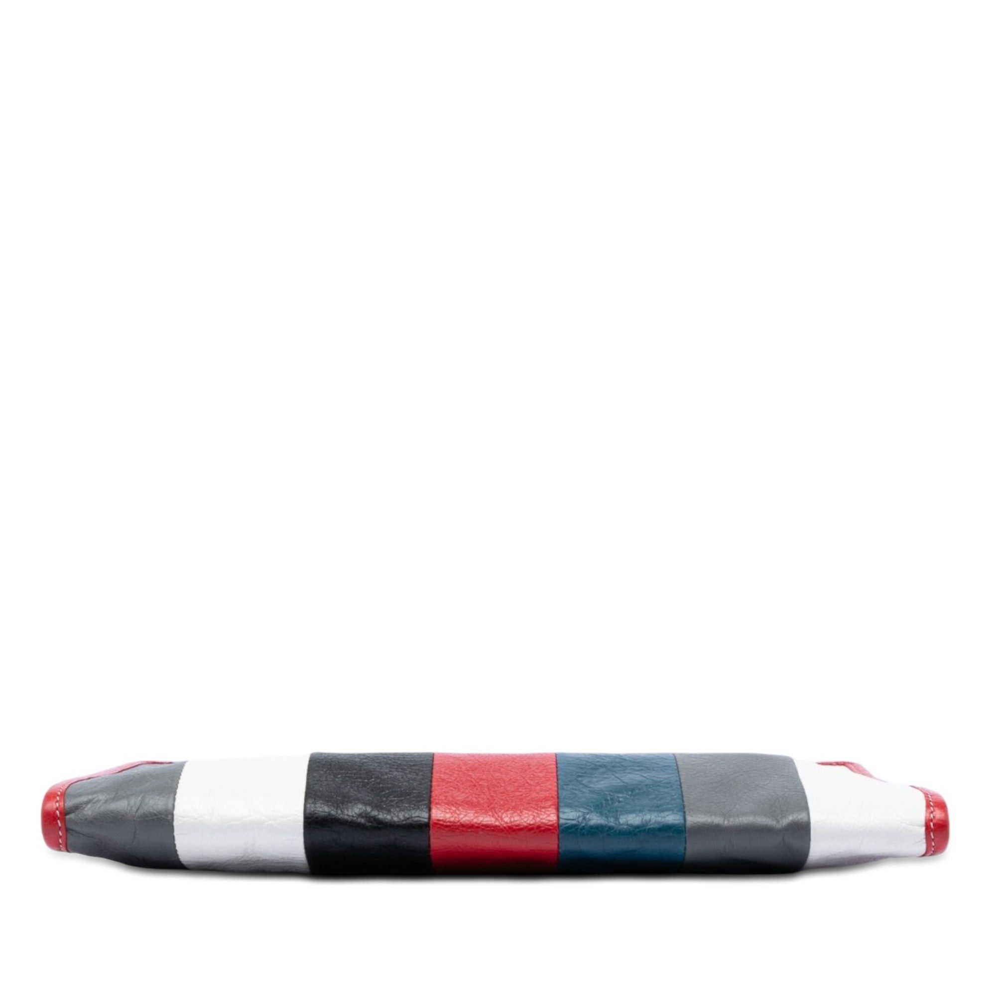 Balenciaga Lambskin Striped Bazar Clutch Size ONE SIZE - 3 Thumbnail