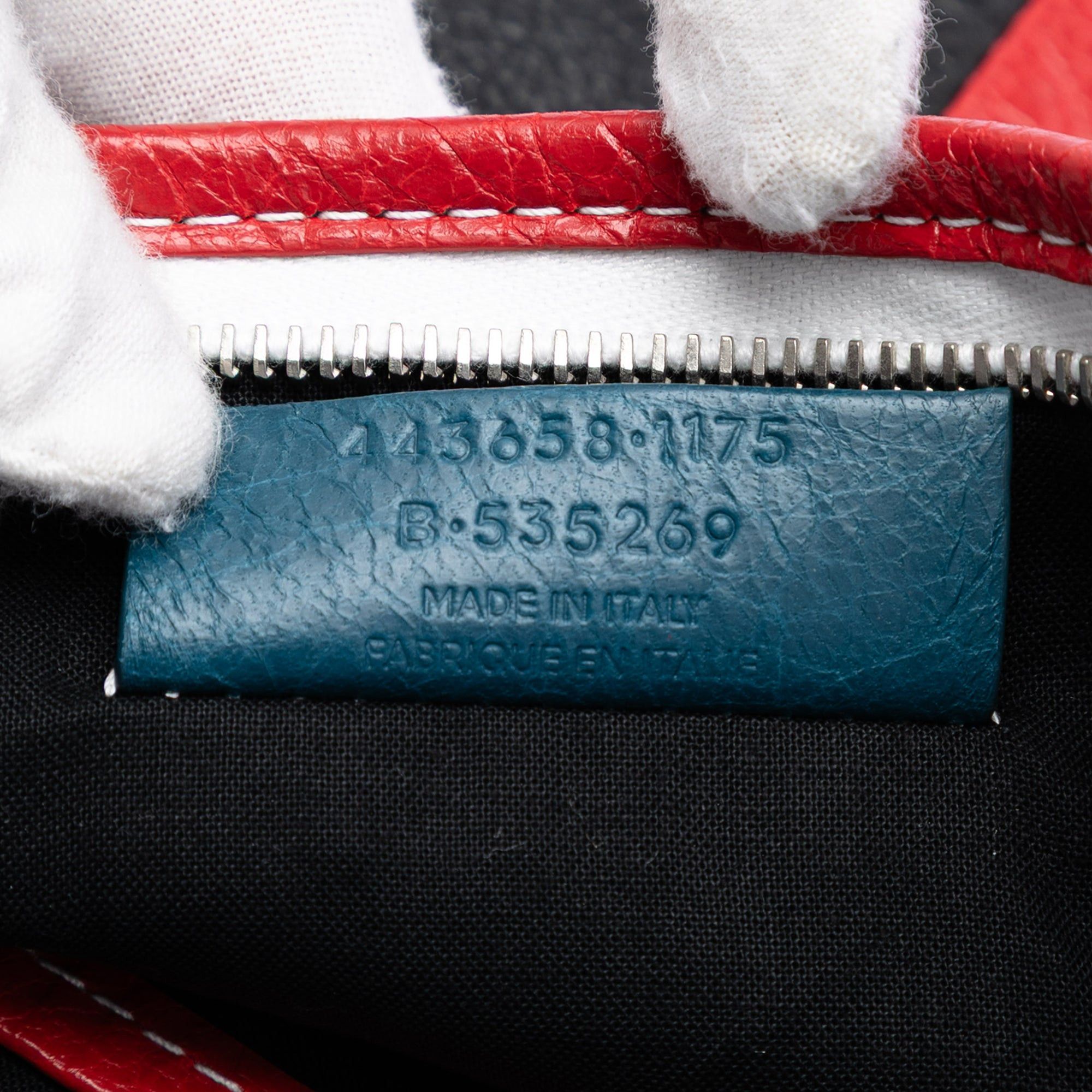 Balenciaga Lambskin Striped Bazar Clutch Size ONE SIZE - 6 Thumbnail