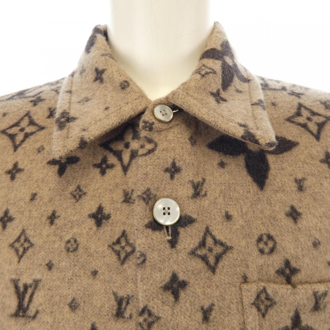 Louis Vuitton Louis Vuitton Louis Vuitton Cashmere Blend Jacket Textile Outerwear HSB39WFRW DUTY FREE for USA Size ONE SIZE - 5 Thumbnail