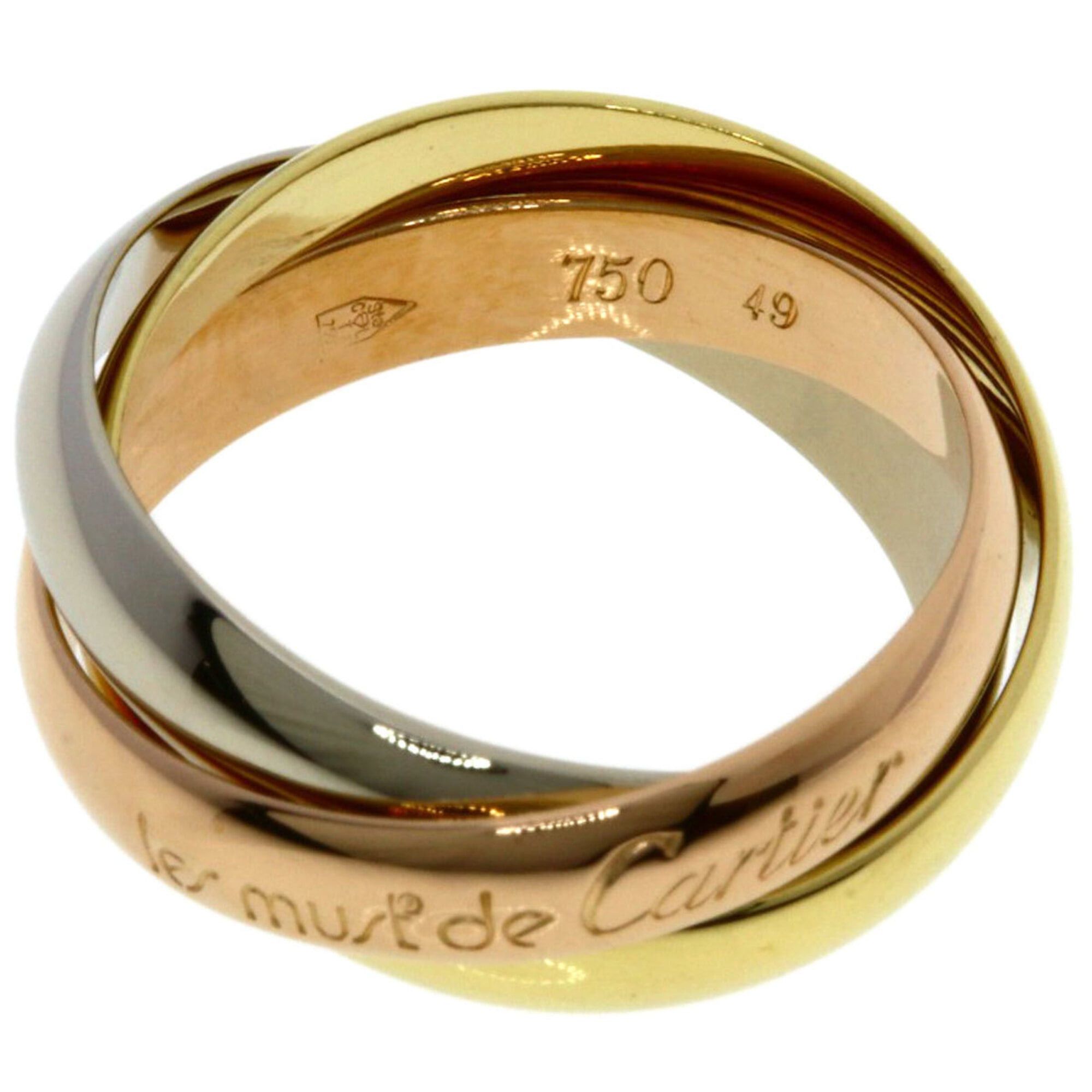 Cartier Cartier Trinity #49 Ring - 18K Yellow Gold/18K White Pink Gold Women's CARTIER Size ONE SIZE - 3 Thumbnail