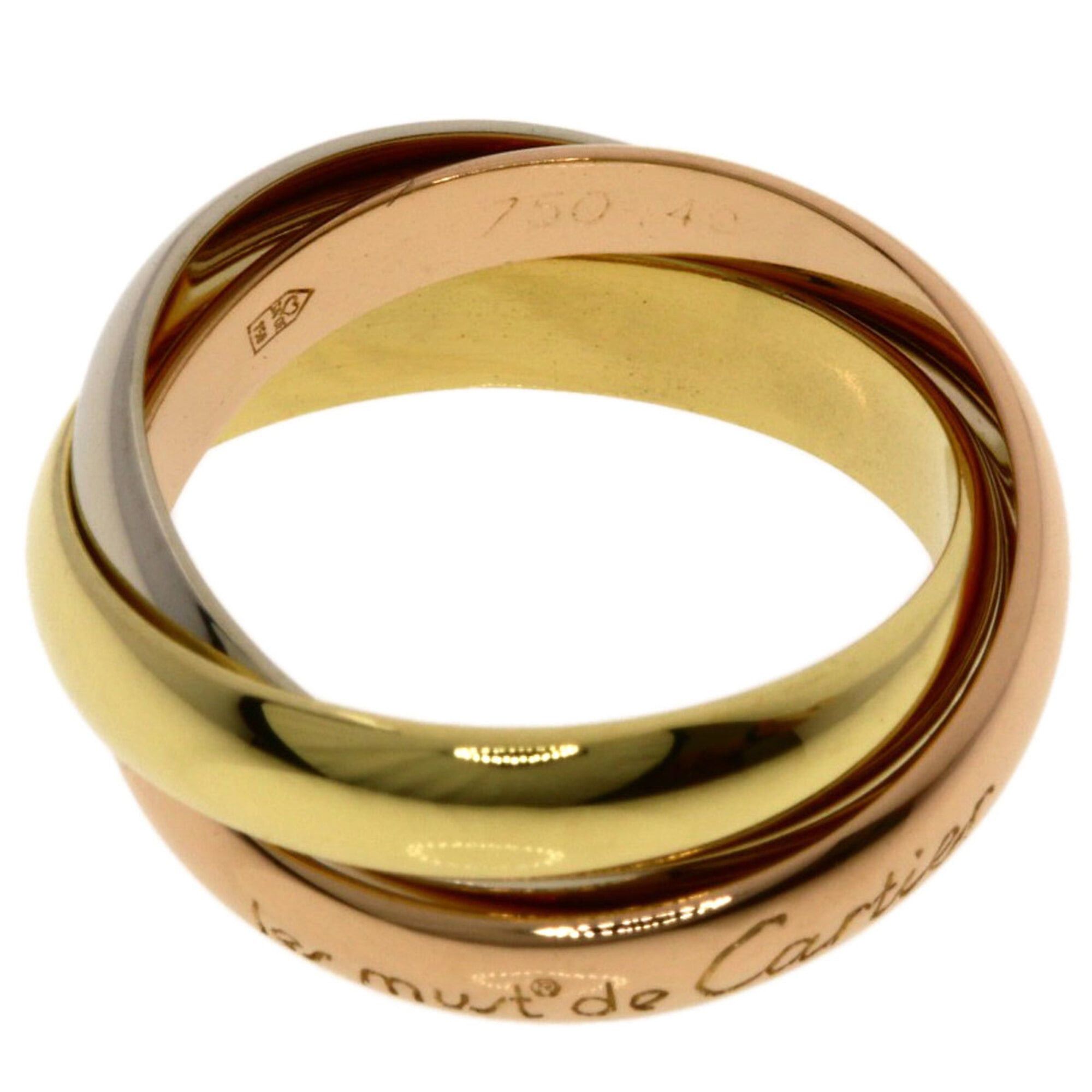 Cartier Cartier Trinity #49 Ring - 18K Yellow Gold/18K White Pink Gold Women's CARTIER Size ONE SIZE - 3 Thumbnail