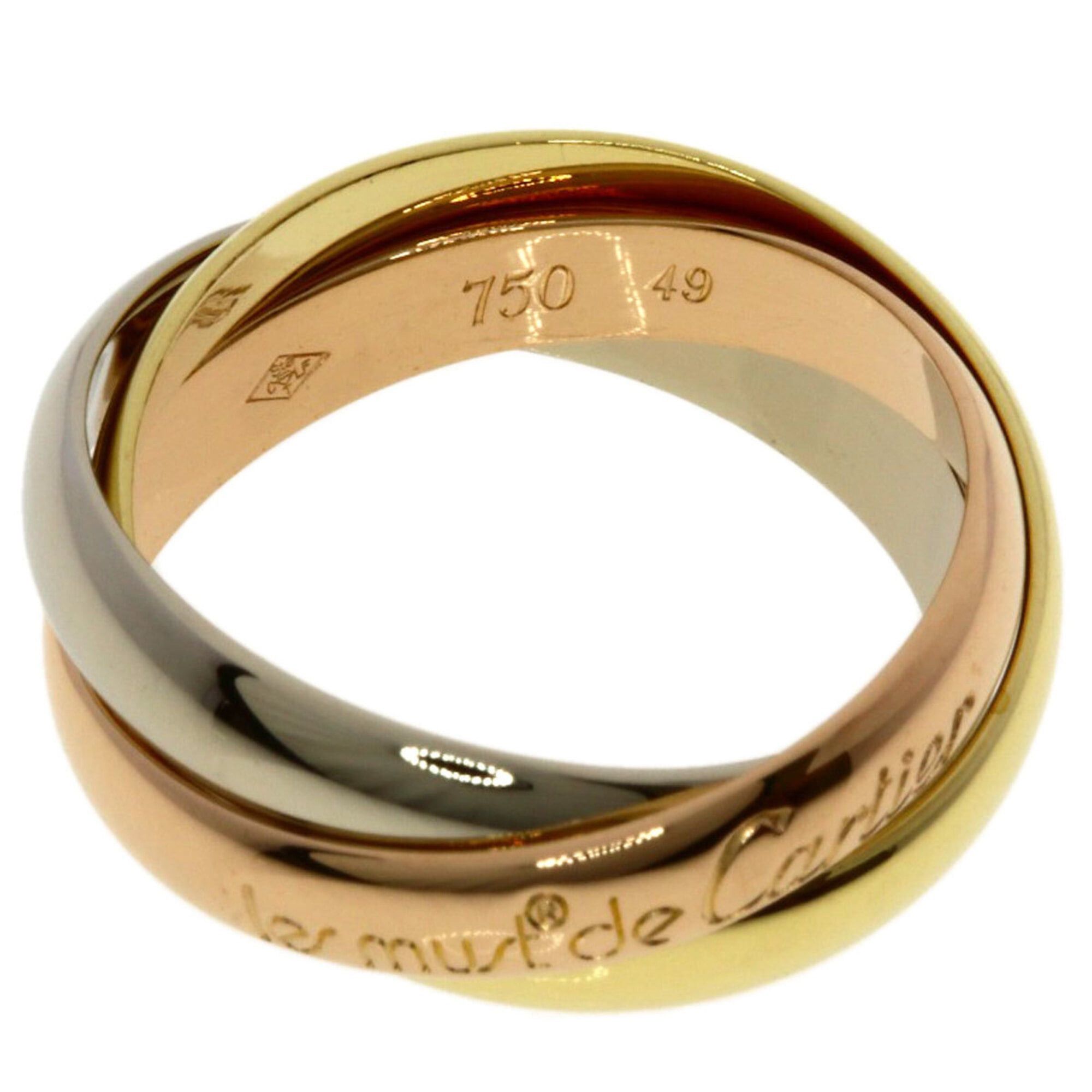 Cartier Cartier Trinity #49 Ring - 18K Yellow Gold/18K White Pink Gold Women's CARTIER Size ONE SIZE - 3 Thumbnail