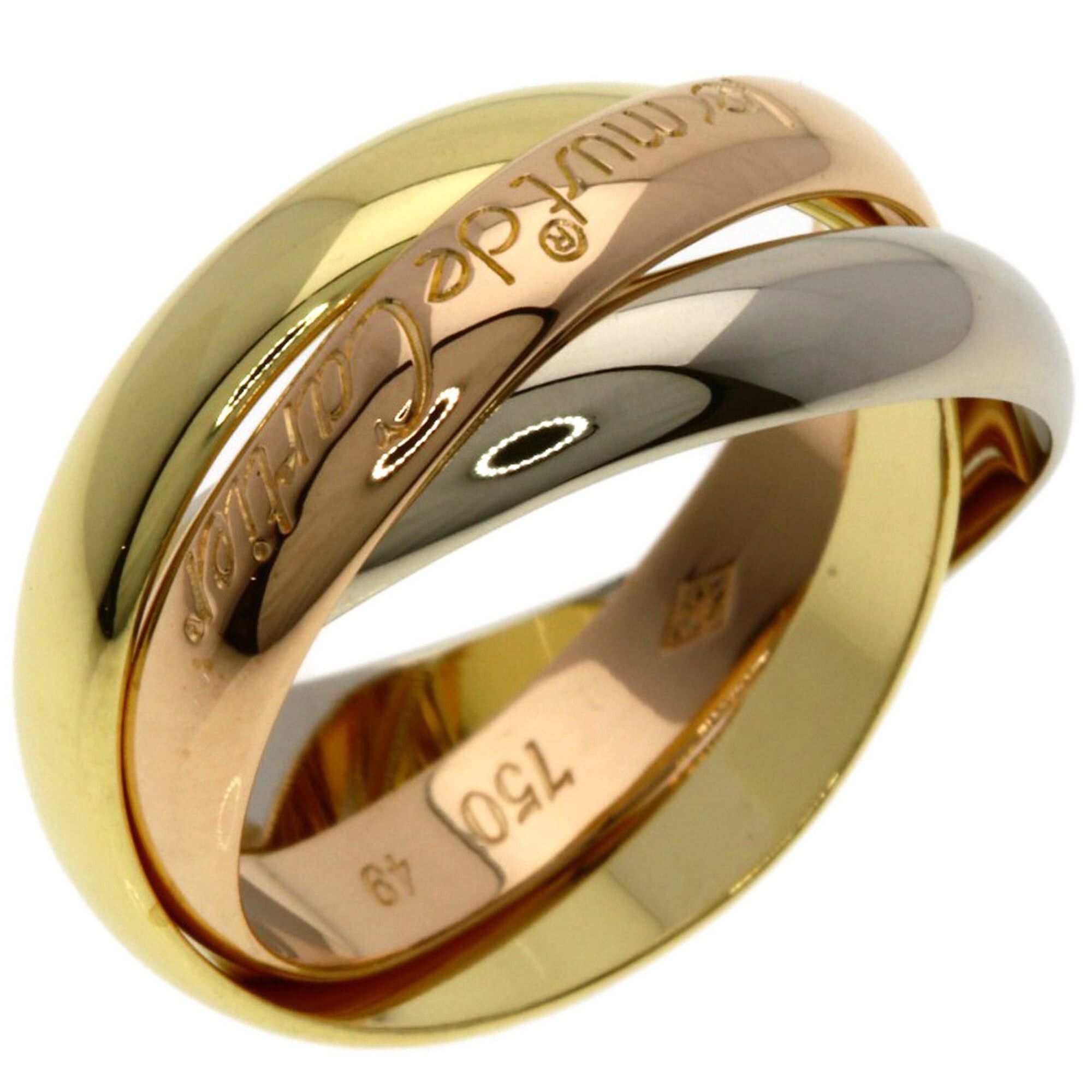 Cartier Cartier Trinity #49 Ring - 18K Yellow Gold/18K White Pink Gold Women's CARTIER Size ONE SIZE - 2 Thumbnail