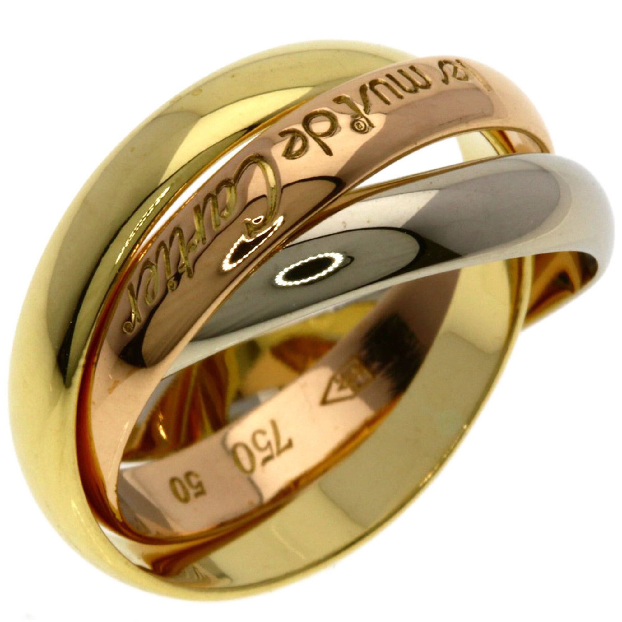 Cartier Cartier Trinity #50 Ring - 18K Yellow Gold/18K White Pink Gold Women's CARTIER Size ONE SIZE - 2 Thumbnail