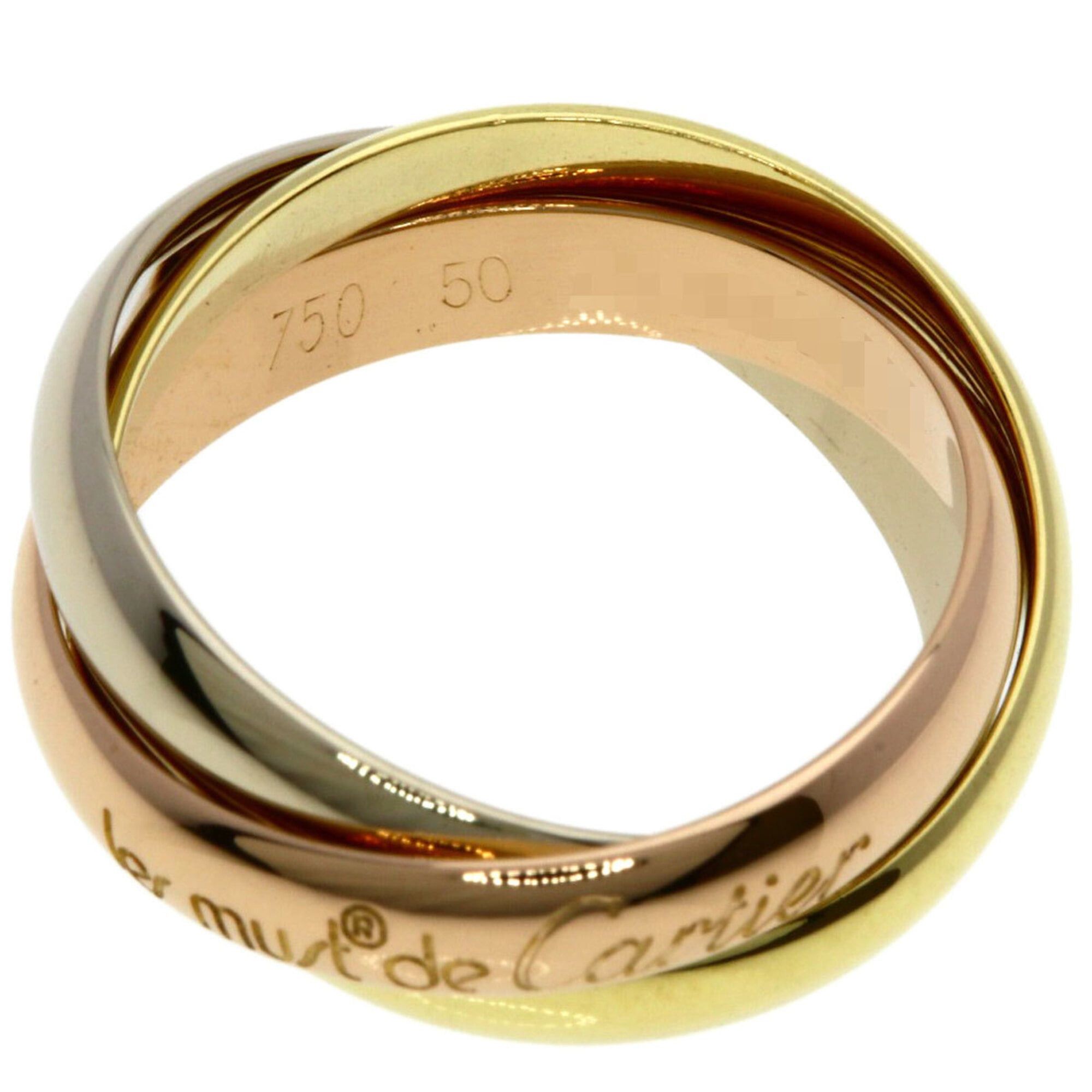 Cartier Cartier Trinity #50 Ring - 18K Yellow Gold/18K White Pink Gold Women's CARTIER Size ONE SIZE - 4 Thumbnail