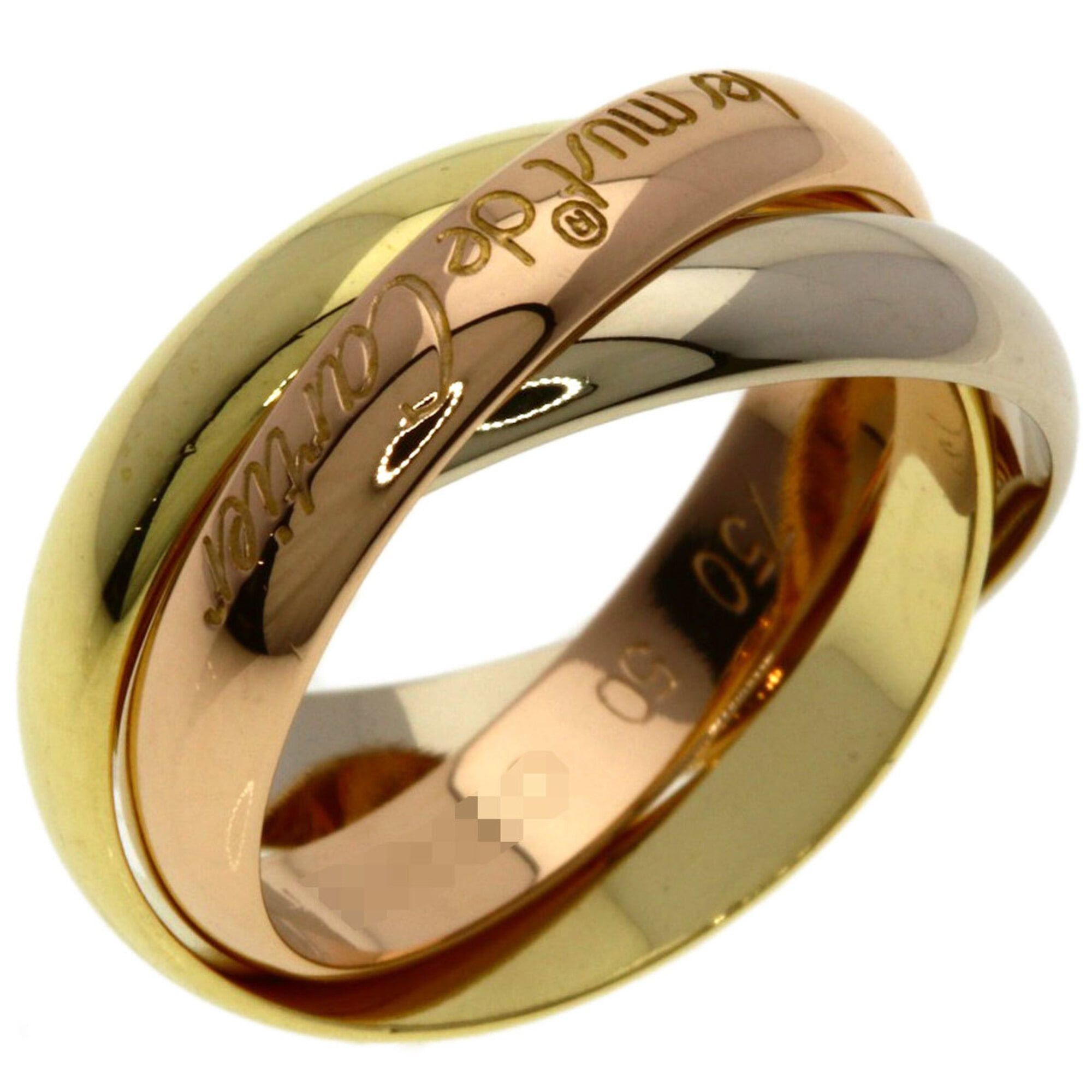 Cartier Cartier Trinity #50 Ring - 18K Yellow Gold/18K White Pink Gold Women's CARTIER Size ONE SIZE - 2 Thumbnail