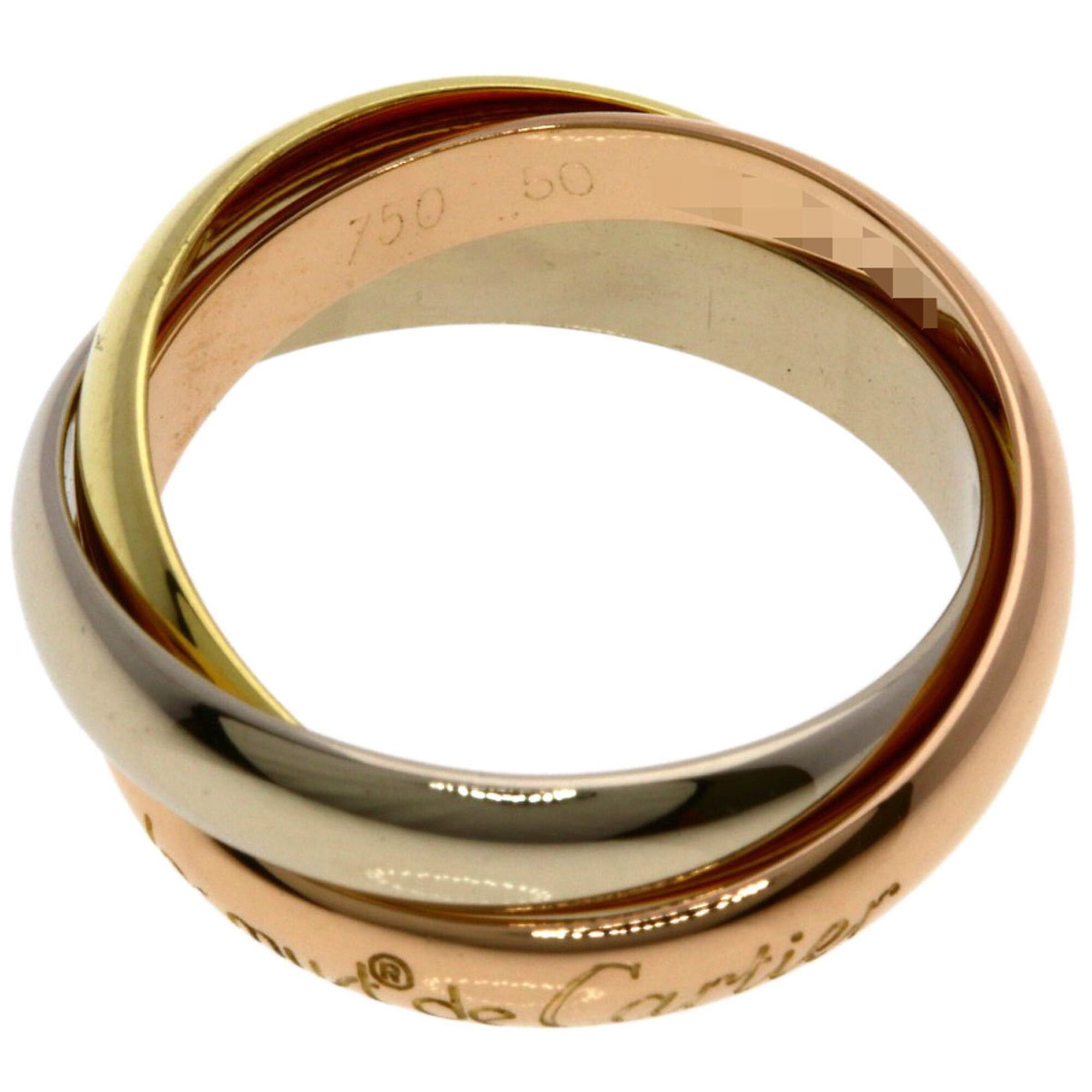 Cartier Cartier Trinity #50 Ring - 18K Yellow Gold/18K White Pink Gold Women's CARTIER Size ONE SIZE - 3 Thumbnail