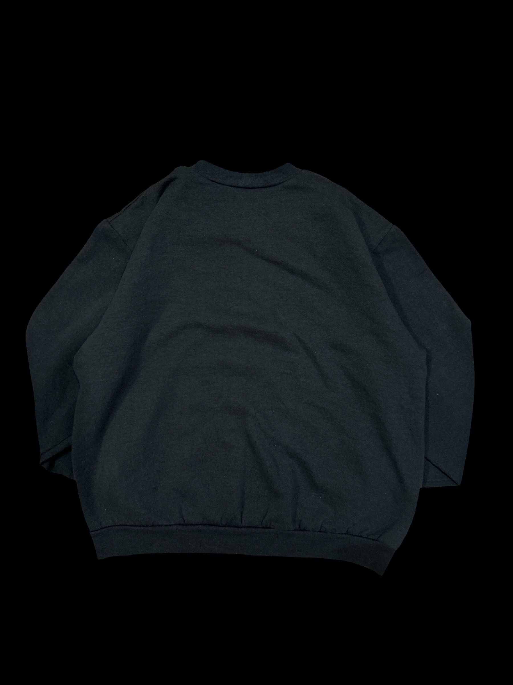 Vintage BLACK 90s solid sweat Size L Size ONE SIZE - 3 Thumbnail