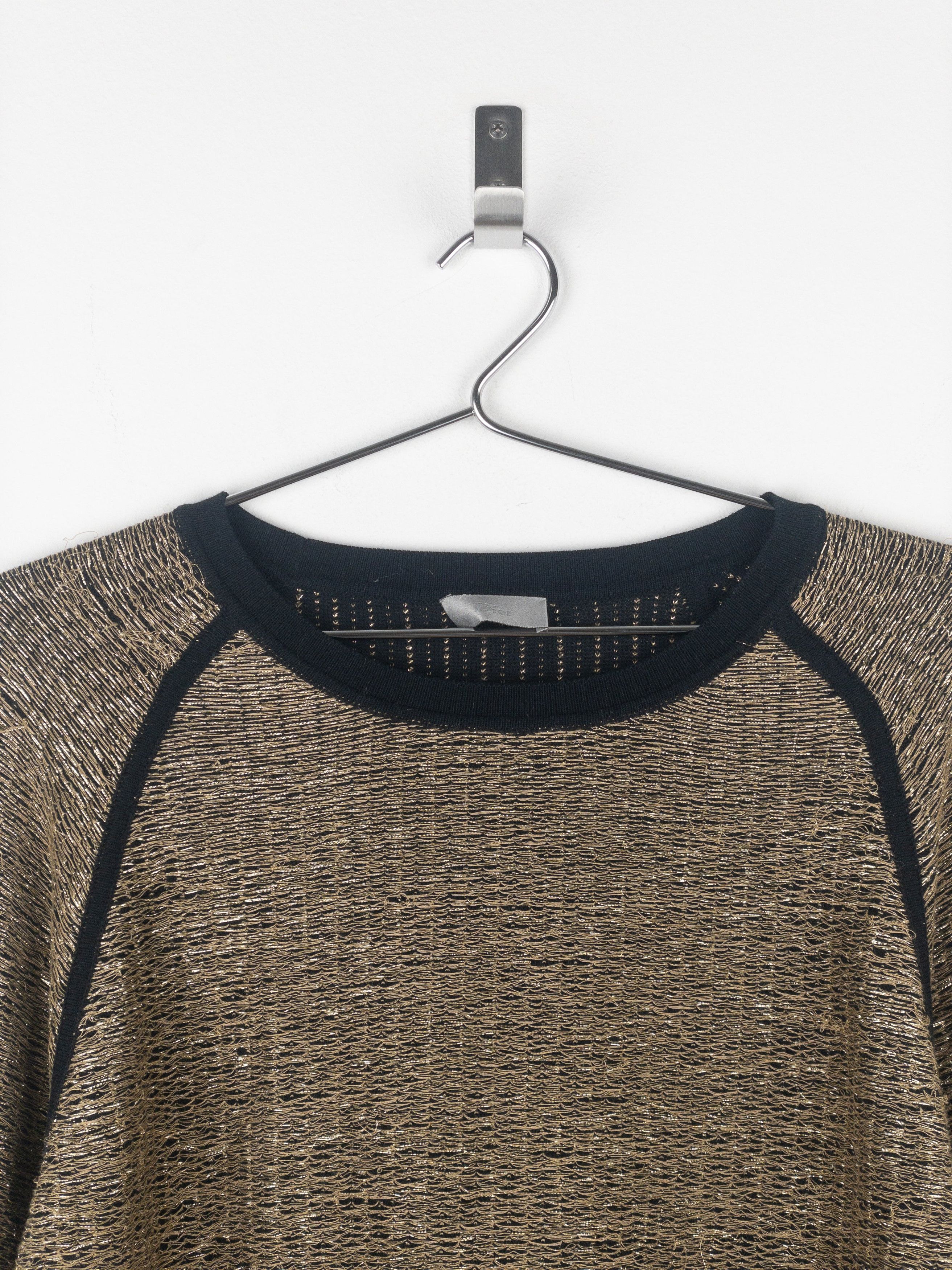 Dior Homme by Kris van Assche SS09 Metallic Gold-Colored Sweater Size US XL / EU 56 / 4 - 3 Thumbnail