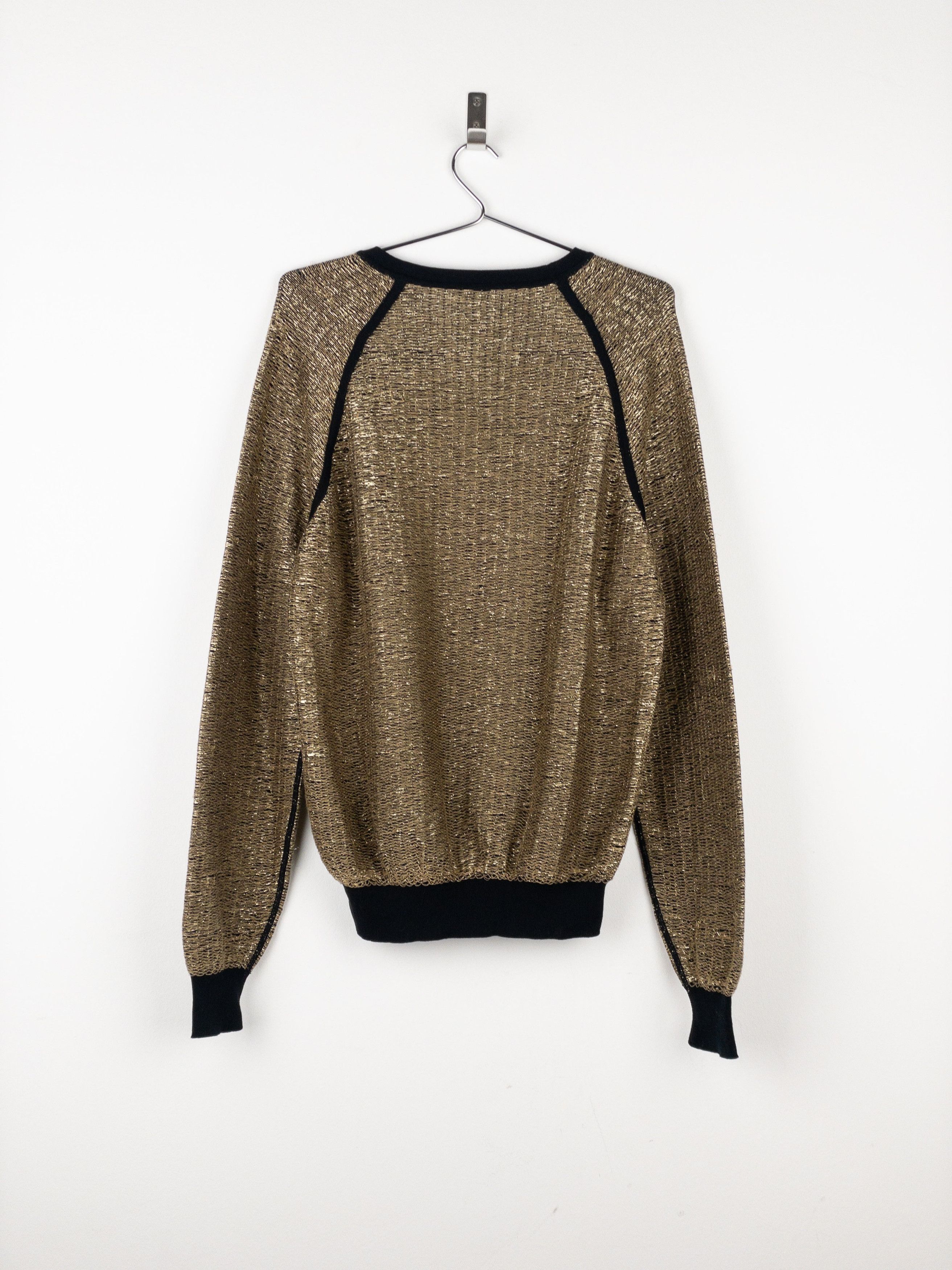 Dior Homme by Kris van Assche SS09 Metallic Gold-Colored Sweater Size US XL / EU 56 / 4 - 2 Thumbnail