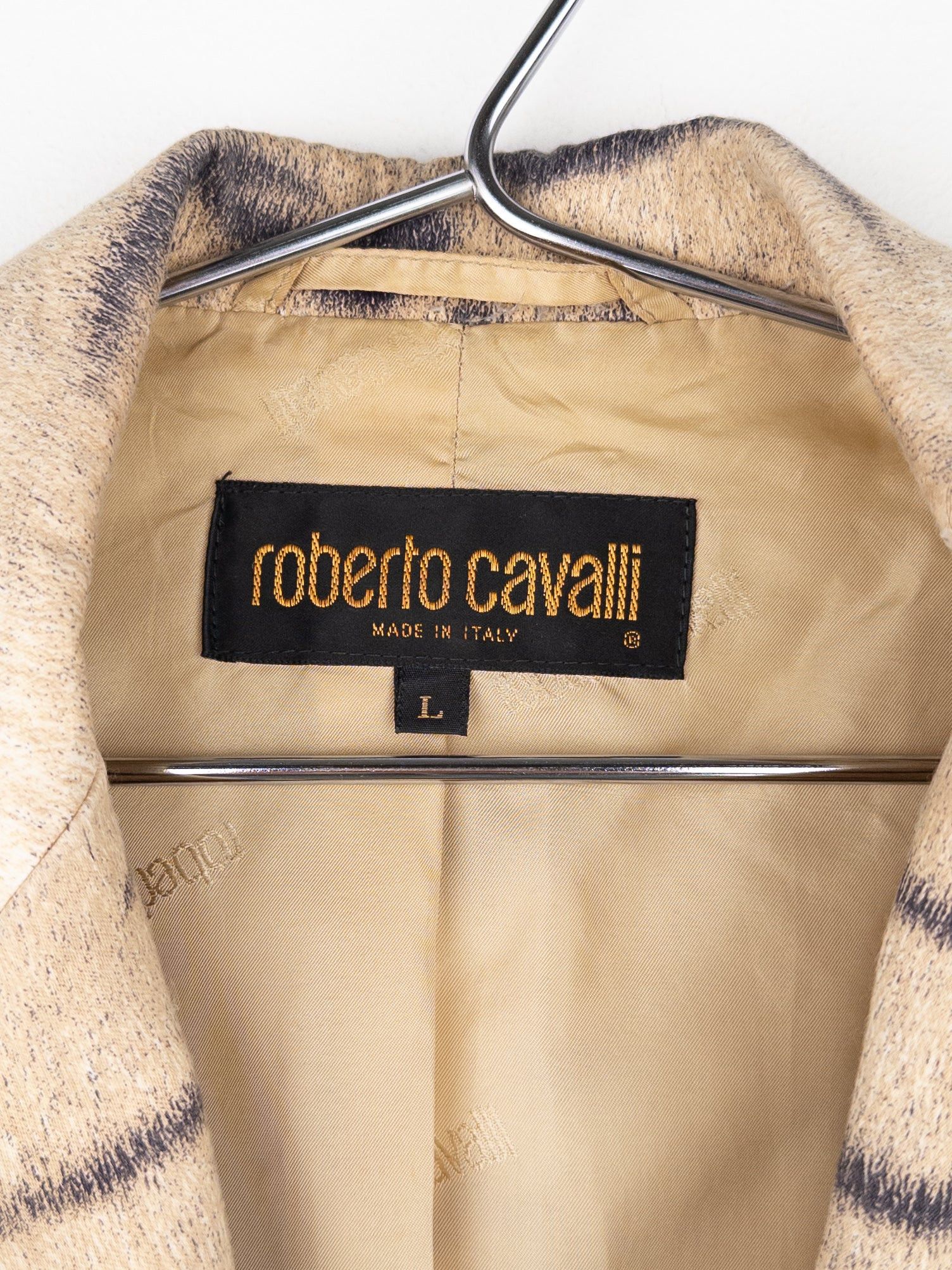 Roberto Cavalli AW98 Tiger Print Blazer Jacket Size L / US 10 / IT 46 - 6 Thumbnail