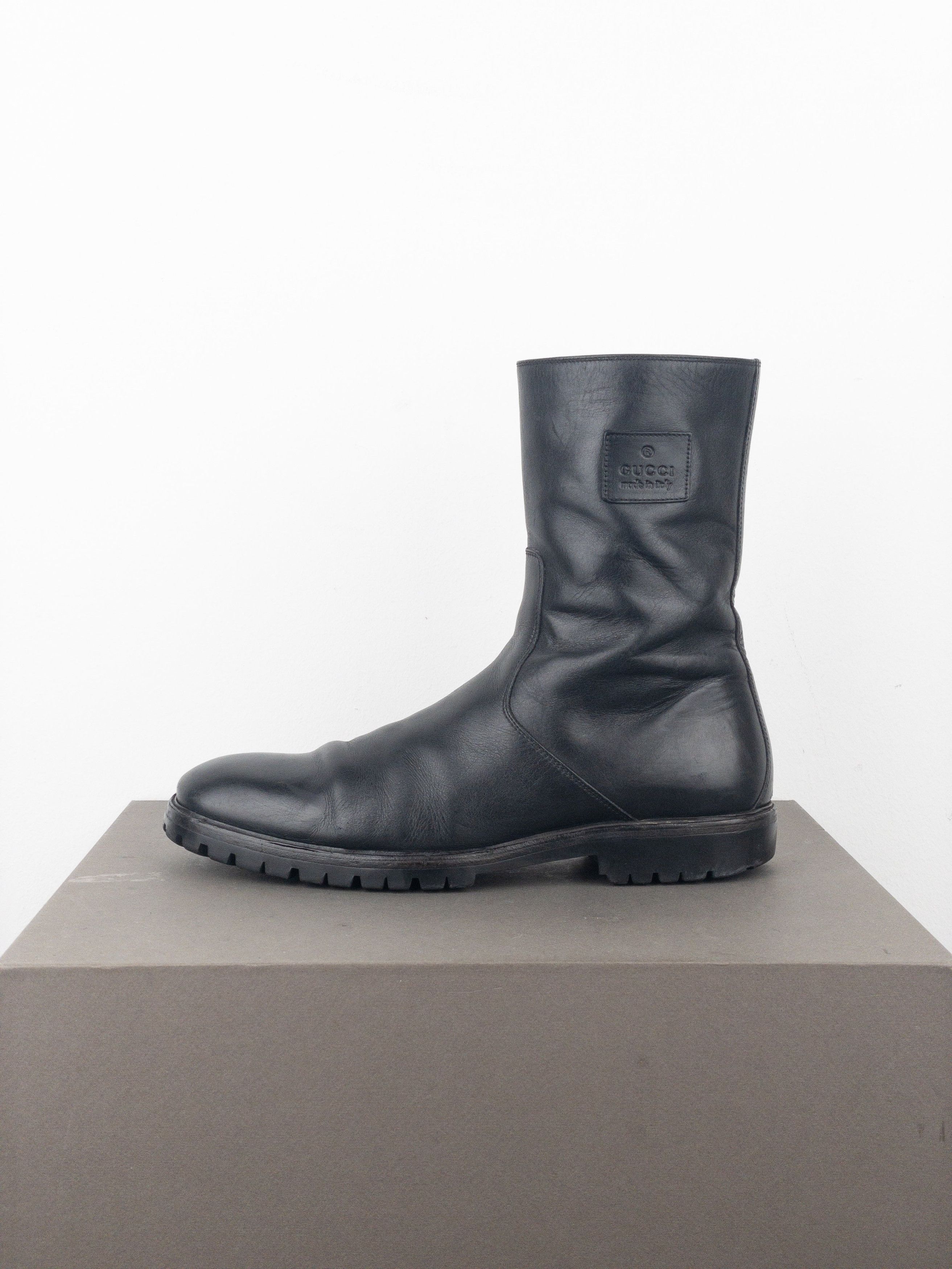 Gucci by Tom Ford 2000s Lug Sole Moto Biker Boots Size US 8 / EU 41 - 5 Thumbnail
