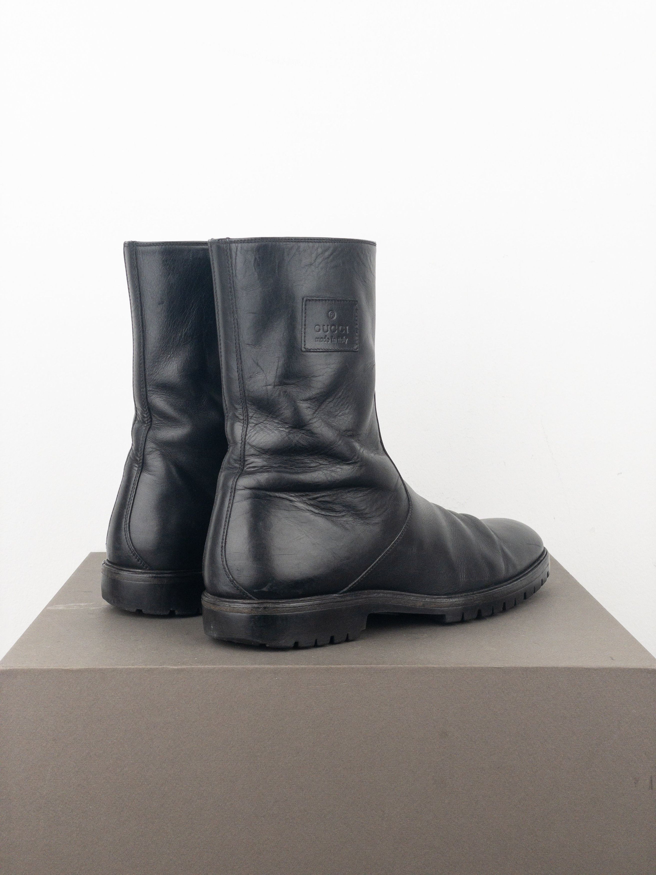 Gucci by Tom Ford 2000s Lug Sole Moto Biker Boots Size US 8 / EU 41 - 2 Thumbnail
