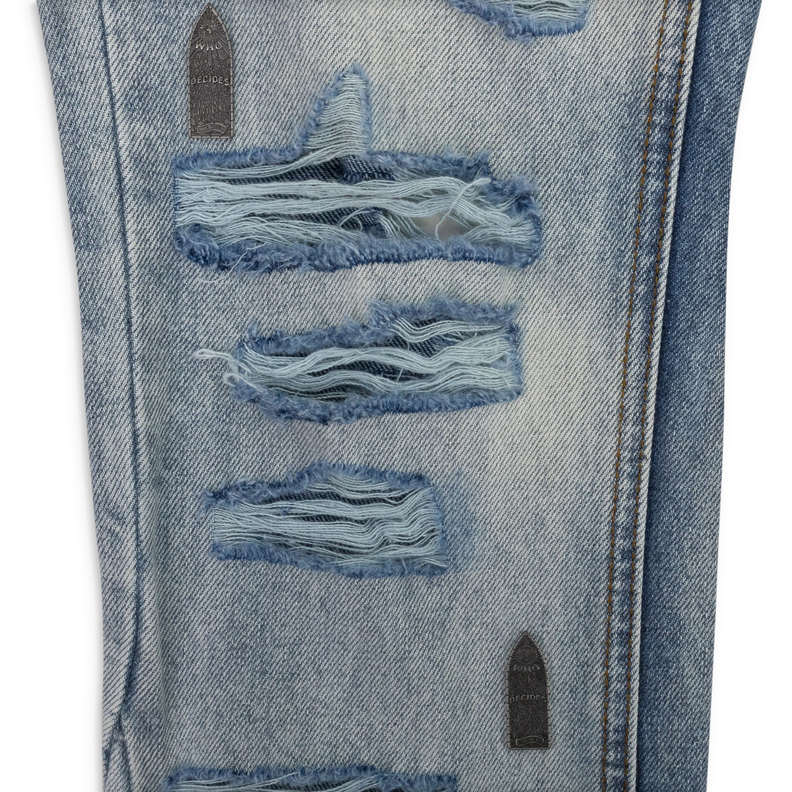Who Decides War Who Decides War BLUE AMPLIFIED STRAIGHT-FIT JEANS SIZE 26 Size US 26 / EU 42 - 6 Thumbnail
