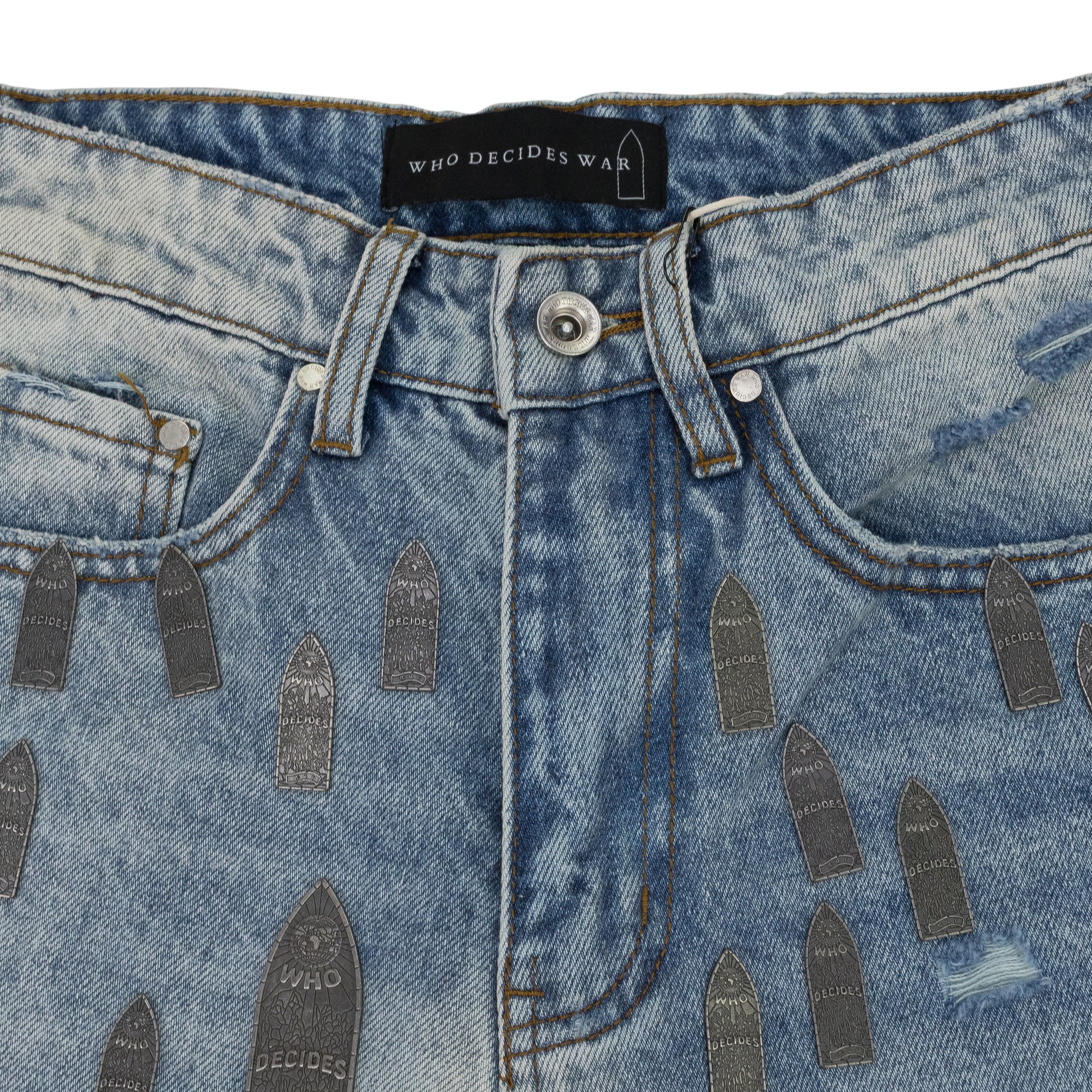Who Decides War Who Decides War BLUE AMPLIFIED STRAIGHT-FIT JEANS SIZE 26 Size US 26 / EU 42 - 3 Thumbnail