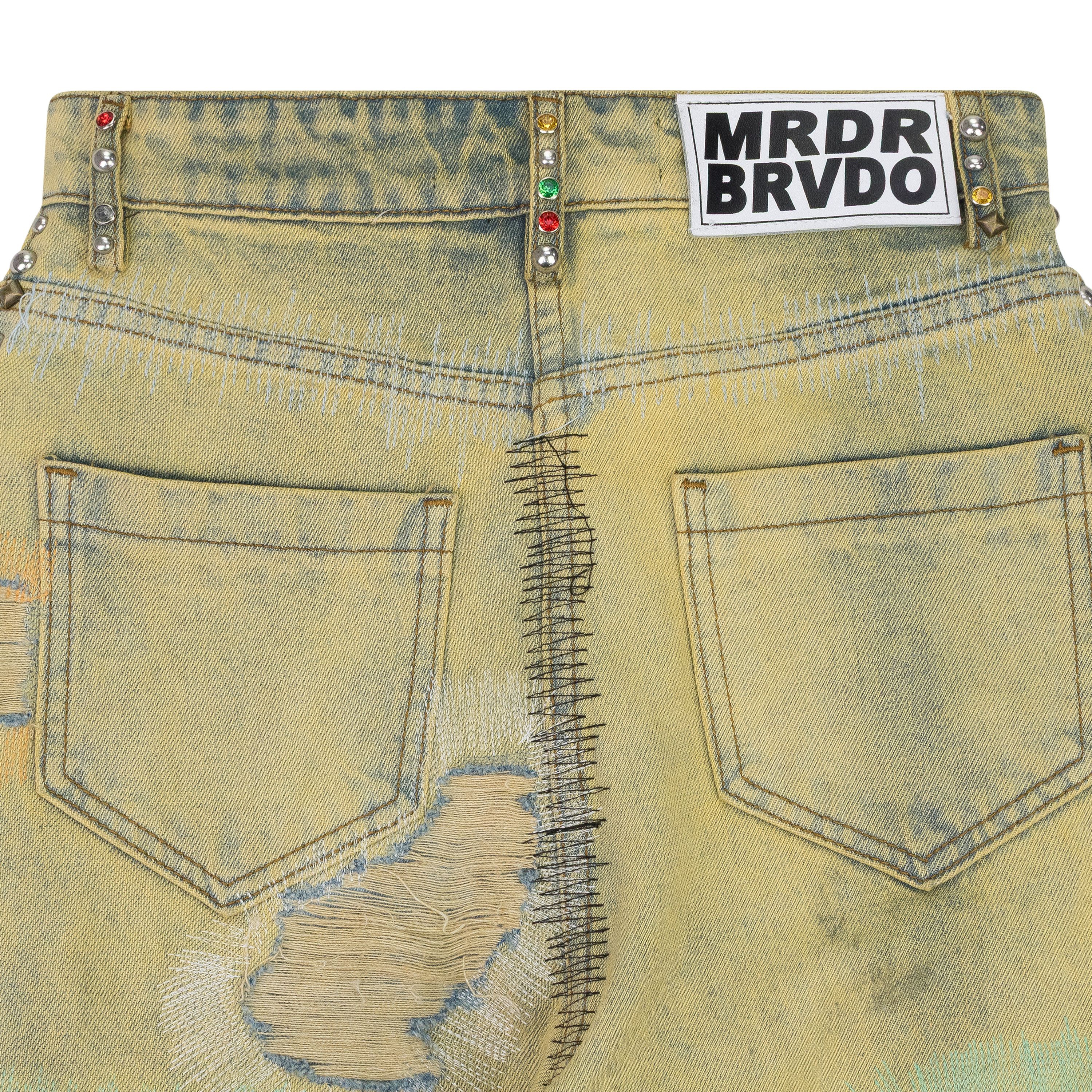 Who Decides War Who Decides War MULTI SIDE-EMBROIDERY WIDE-LEG JEANS SIZE 27 Size US 27 - 4 Thumbnail