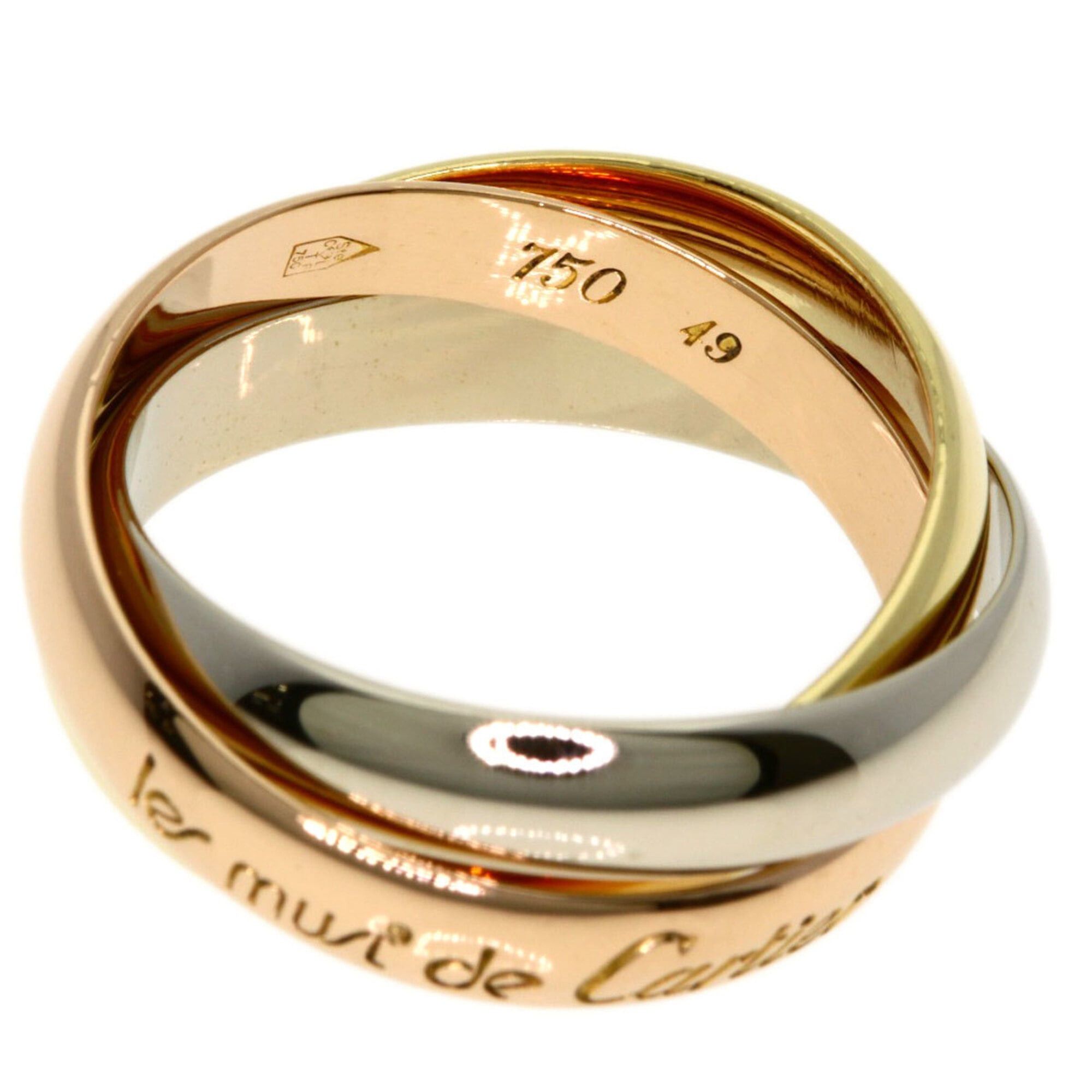 Cartier Cartier Trinity #49 Ring - 18K Yellow Gold/18K Pink White Gold Women's CARTIER Size ONE SIZE - 3 Thumbnail