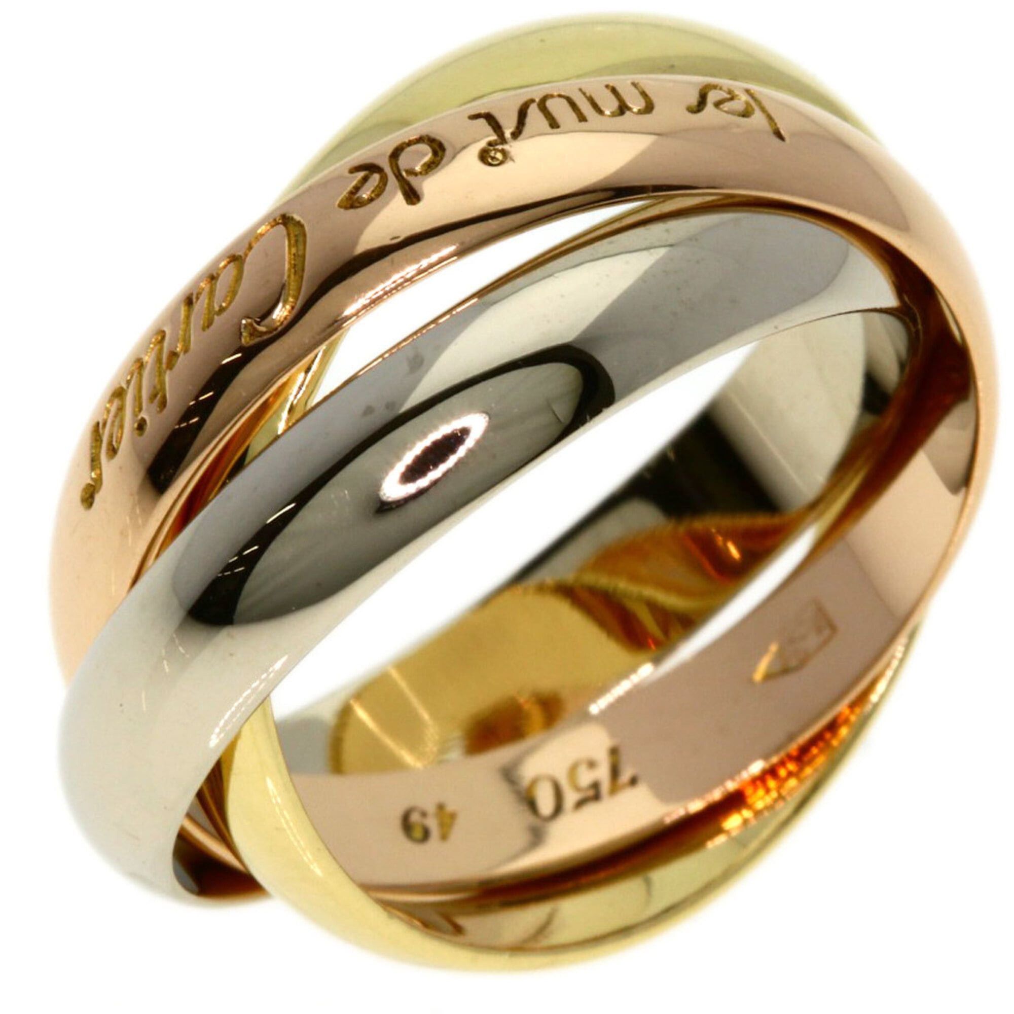 Cartier Cartier Trinity #49 Ring - 18K Yellow Gold/18K Pink White Gold Women's CARTIER Size ONE SIZE - 2 Thumbnail