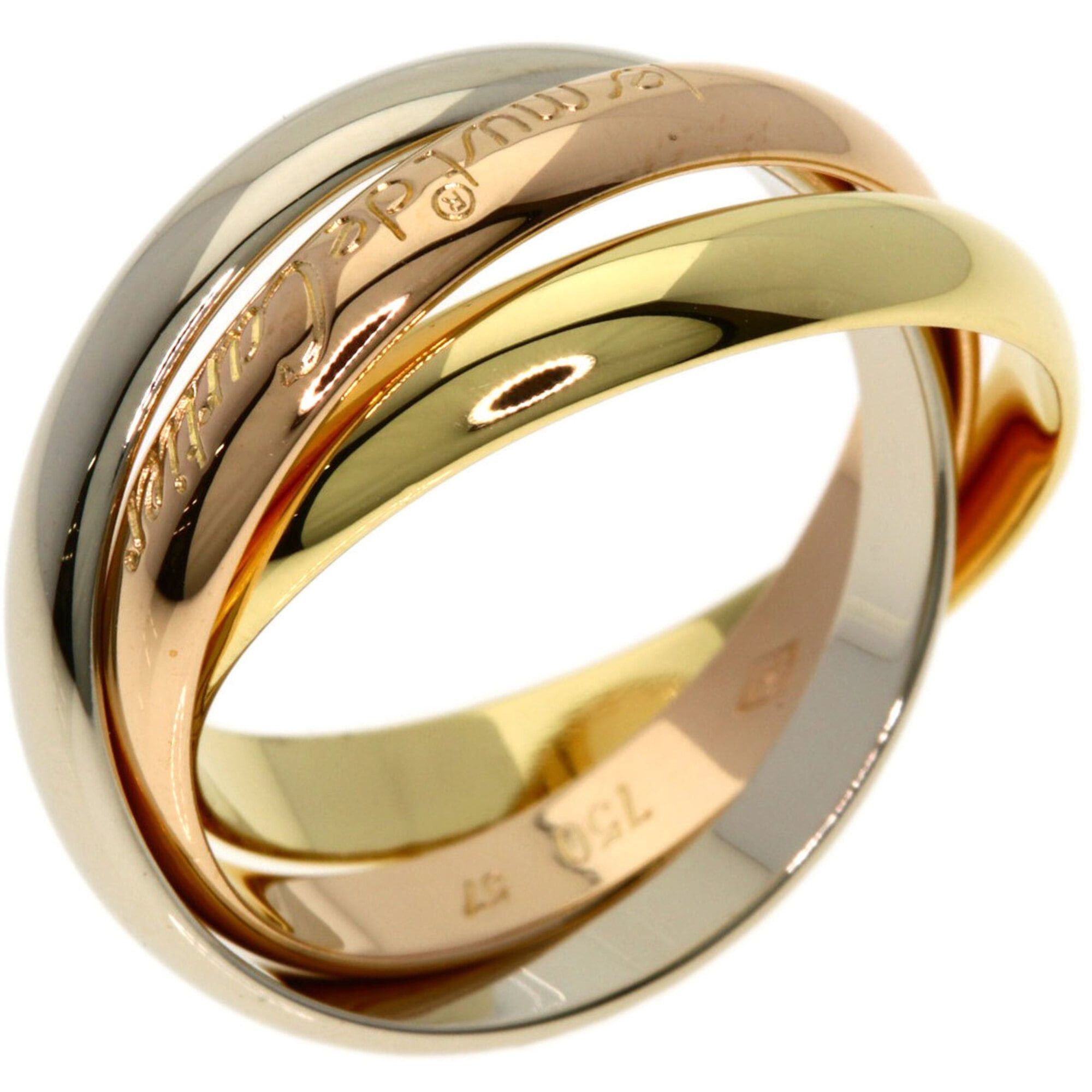 Cartier Cartier Trinity #57 Ring - 18K Yellow Gold/18K Pink White Gold Women's CARTIER Size ONE SIZE - 2 Thumbnail