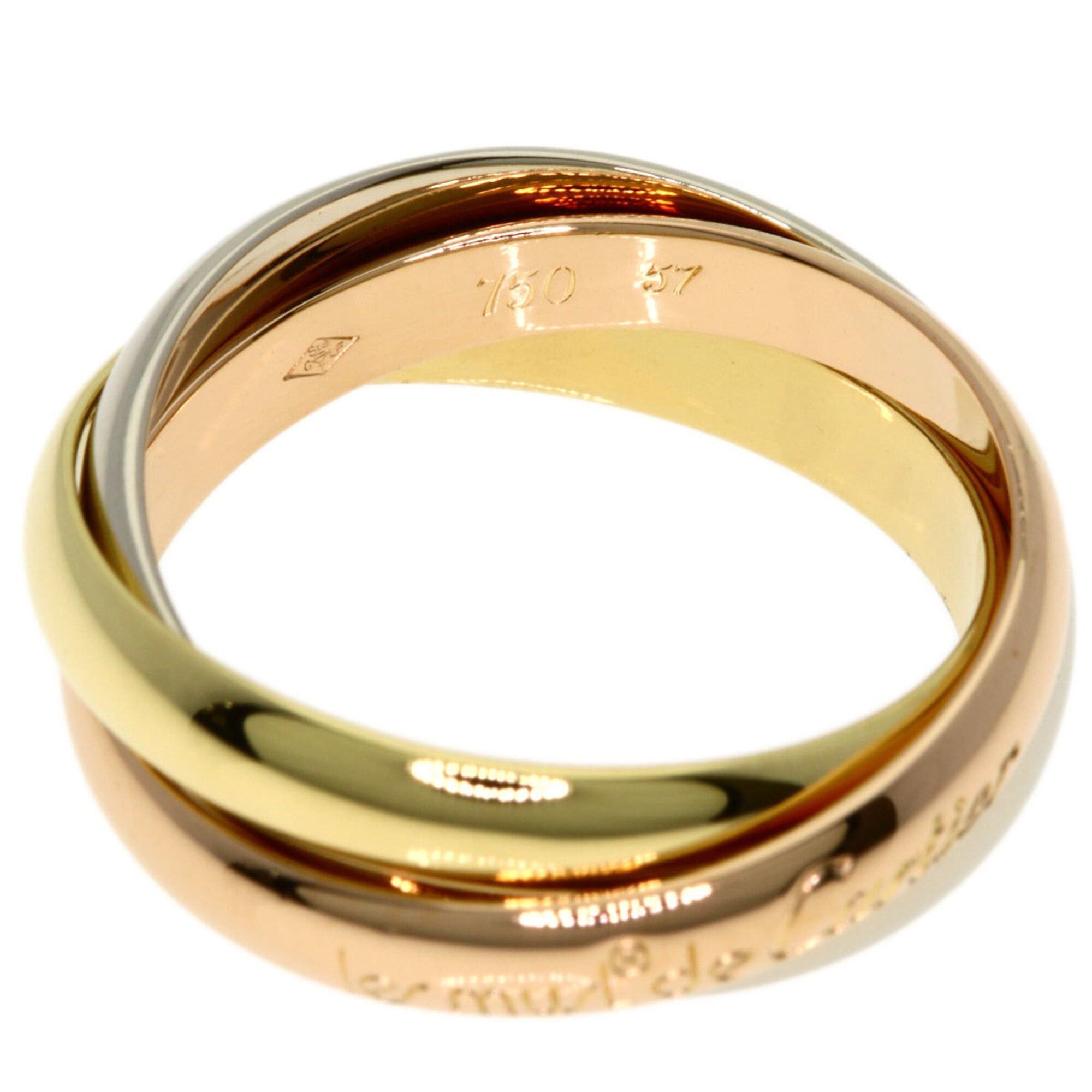 Cartier Cartier Trinity #57 Ring - 18K Yellow Gold/18K Pink White Gold Women's CARTIER Size ONE SIZE - 3 Thumbnail