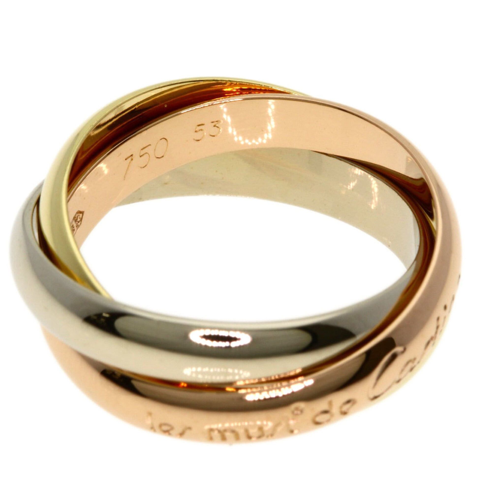 Cartier Cartier Trinity #53 Ring - 18K Yellow Gold/18K Pink White Gold Women's CARTIER Size ONE SIZE - 3 Thumbnail