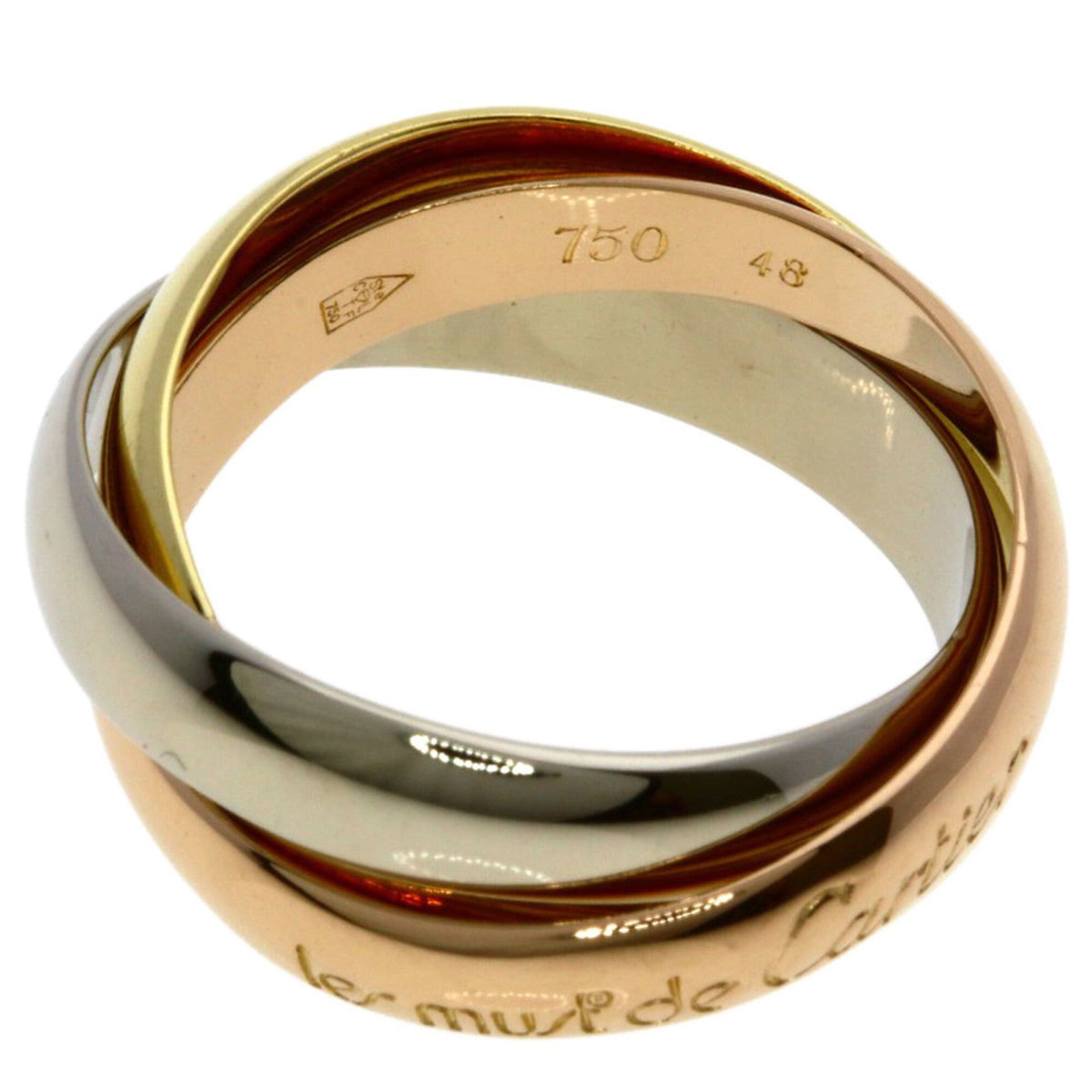 Cartier Cartier Trinity #48 Ring - 18K Yellow Gold/18K White Pink Gold Women's CARTIER Size ONE SIZE - 3 Thumbnail