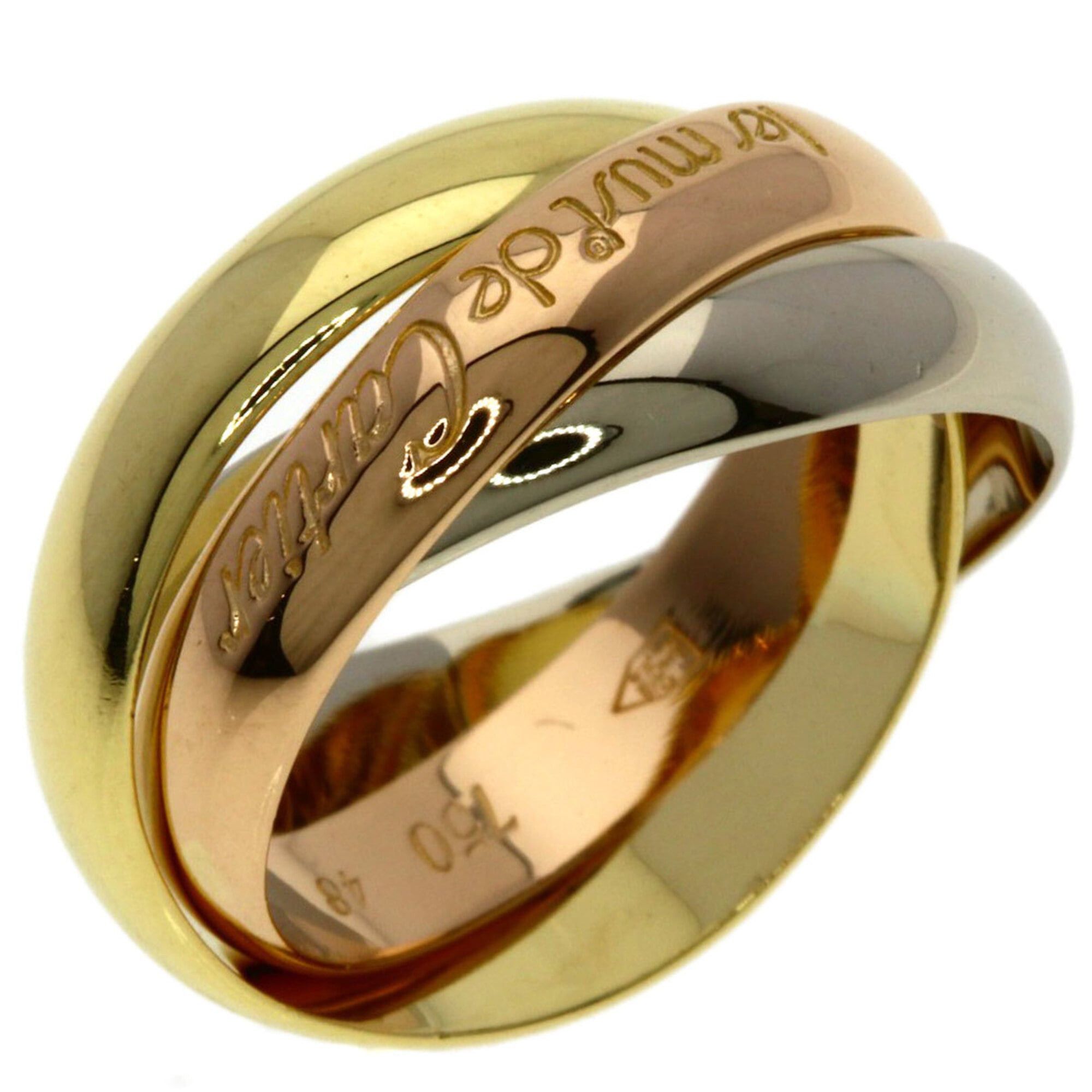 Cartier Cartier Trinity #48 Ring - 18K Yellow Gold/18K White Pink Gold Women's CARTIER Size ONE SIZE - 2 Thumbnail