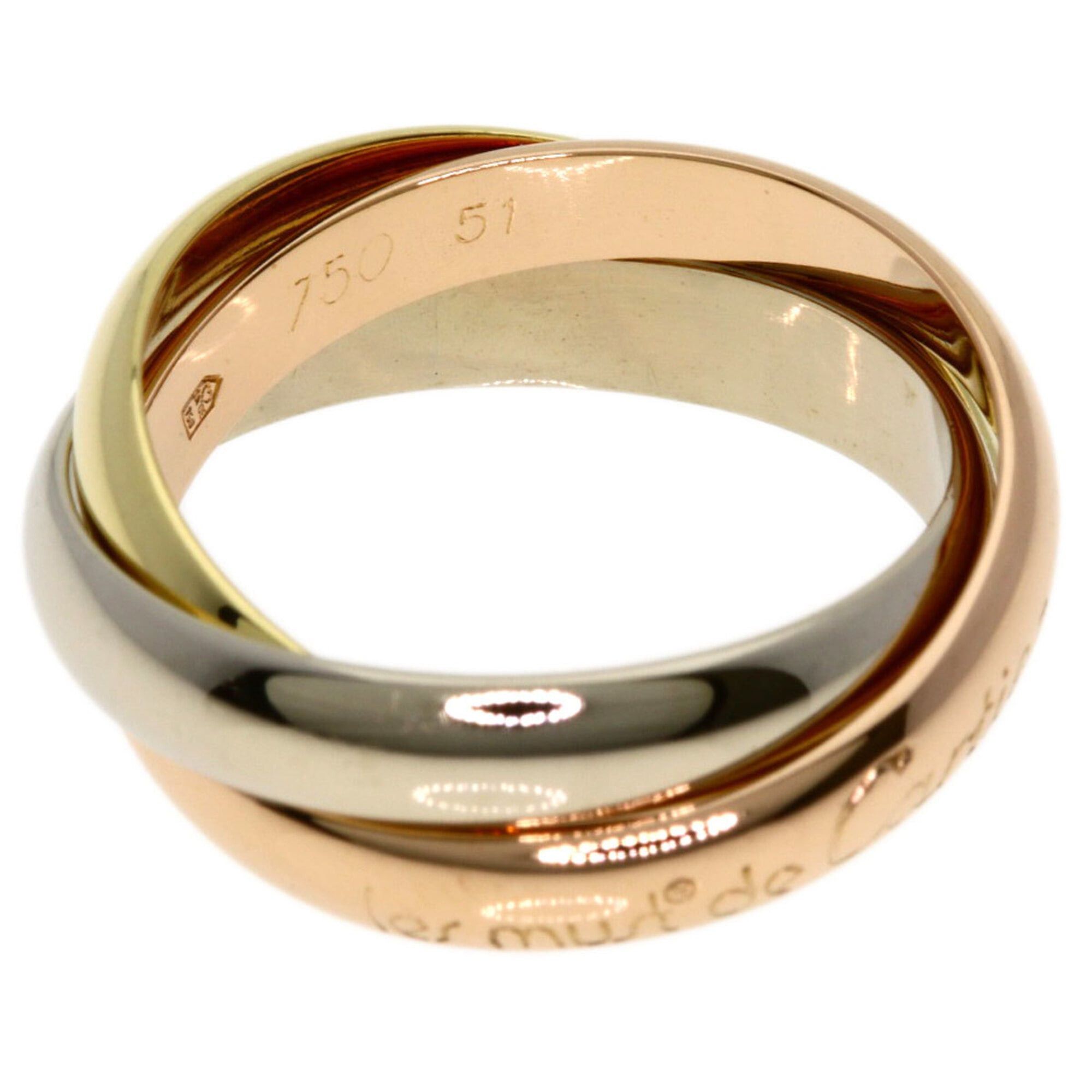 Cartier Cartier Trinity #51 Ring - 18K Yellow Gold/18K Pink White Gold Women's CARTIER Size ONE SIZE - 3 Thumbnail