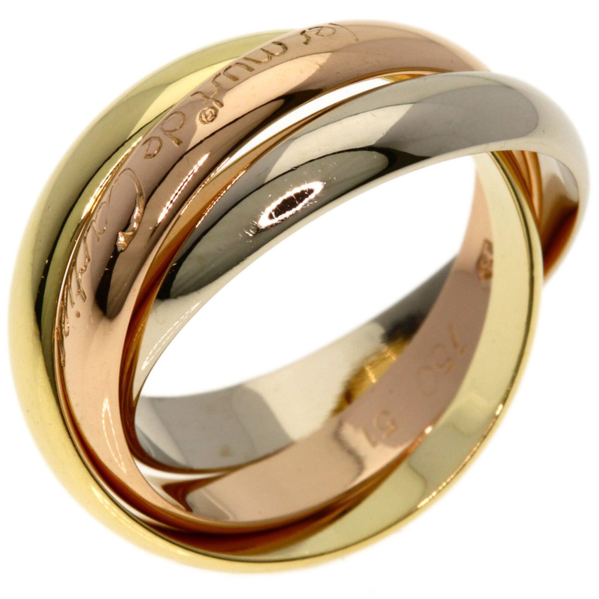 Cartier Cartier Trinity #51 Ring - 18K Yellow Gold/18K Pink White Gold Women's CARTIER Size ONE SIZE - 2 Thumbnail