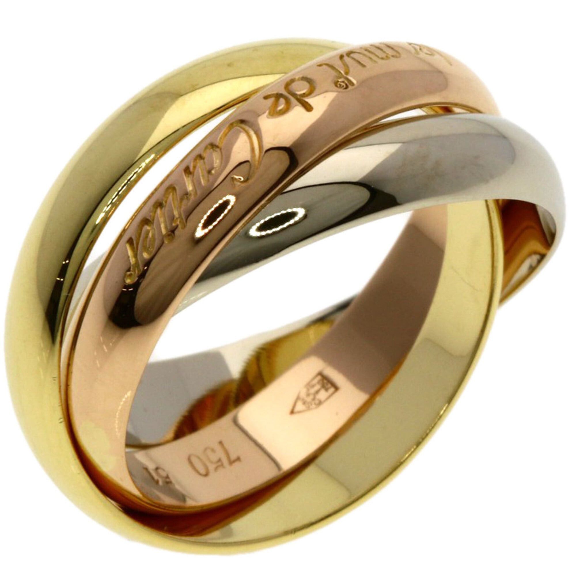 Cartier Cartier Trinity #51 Ring - 18K Yellow Gold/18K White Pink Gold Women's CARTIER Size ONE SIZE - 2 Thumbnail