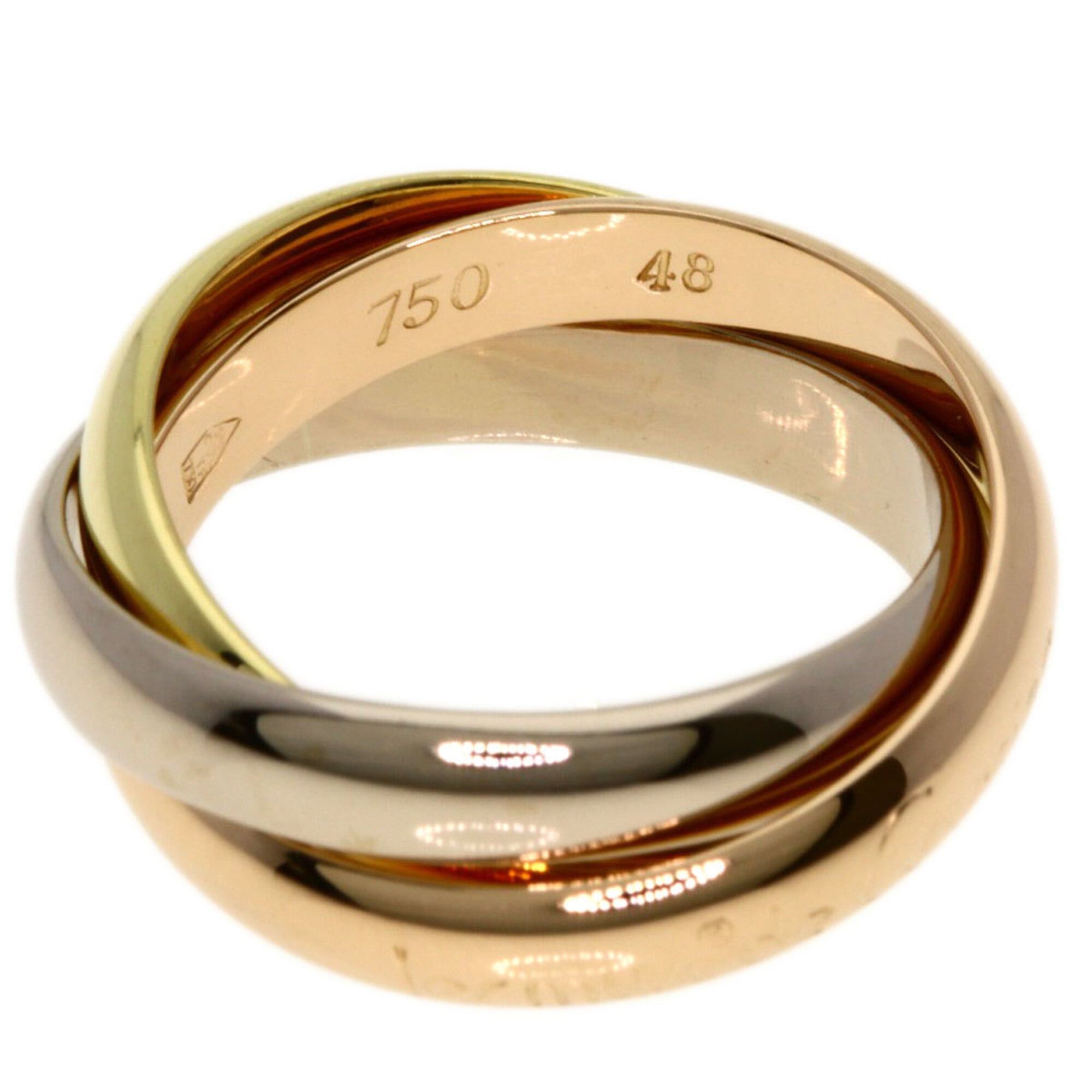 Cartier Cartier Trinity #48 Ring - 18K Yellow Gold/18K Pink White Gold Women's CARTIER Size ONE SIZE - 3 Thumbnail