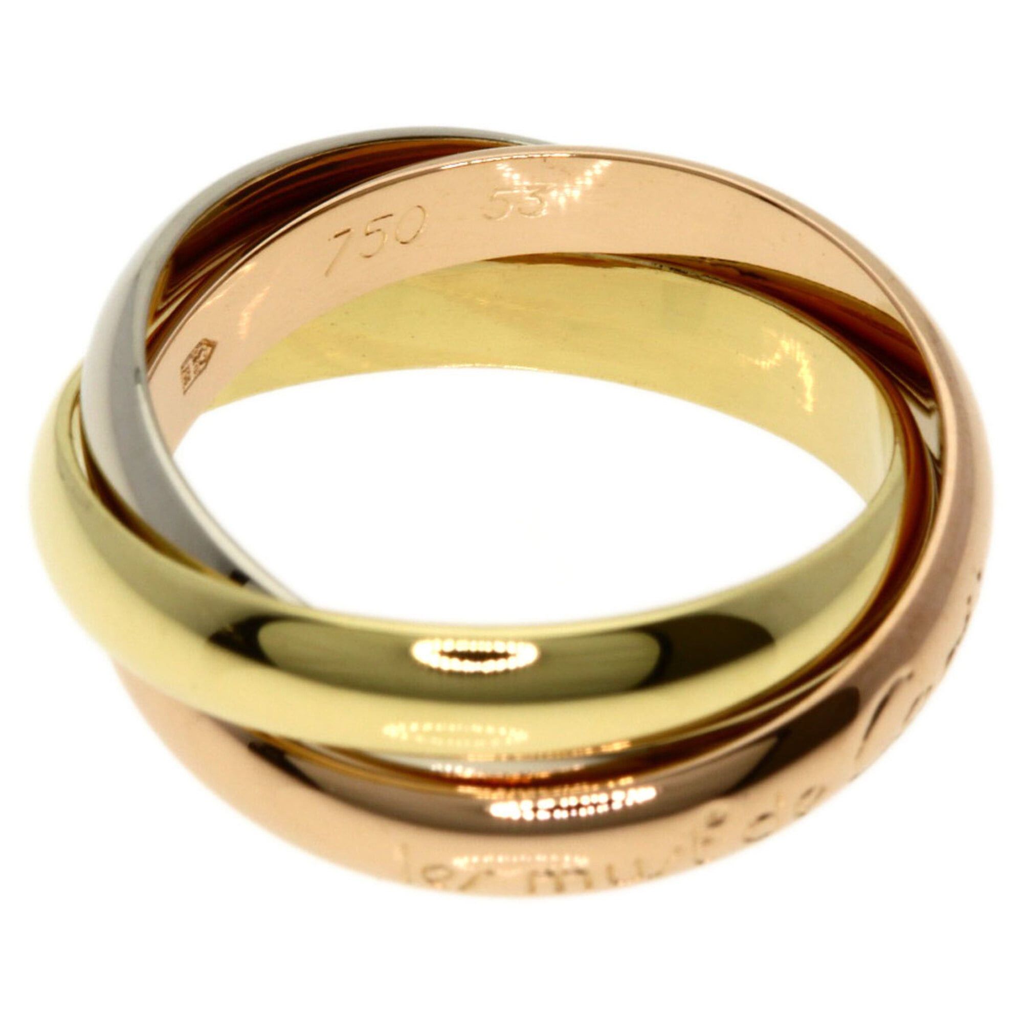 Cartier Cartier Trinity #53 Ring - 18K Yellow Gold/18K Pink White Gold Women's CARTIER Size ONE SIZE - 3 Thumbnail