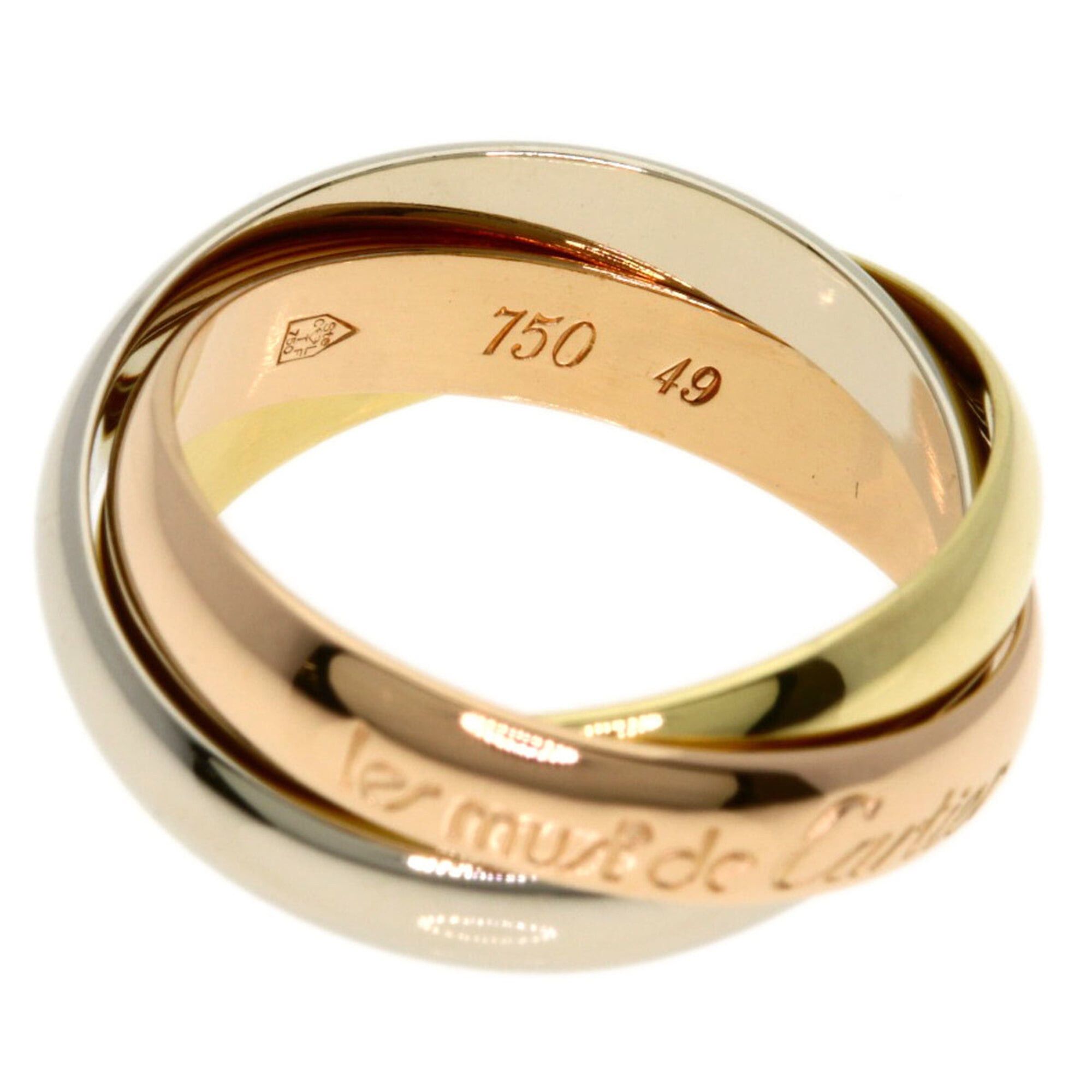 Cartier Cartier Trinity #49 Ring - 18K Yellow Gold/18K Pink White Gold Women's CARTIER Size ONE SIZE - 3 Thumbnail