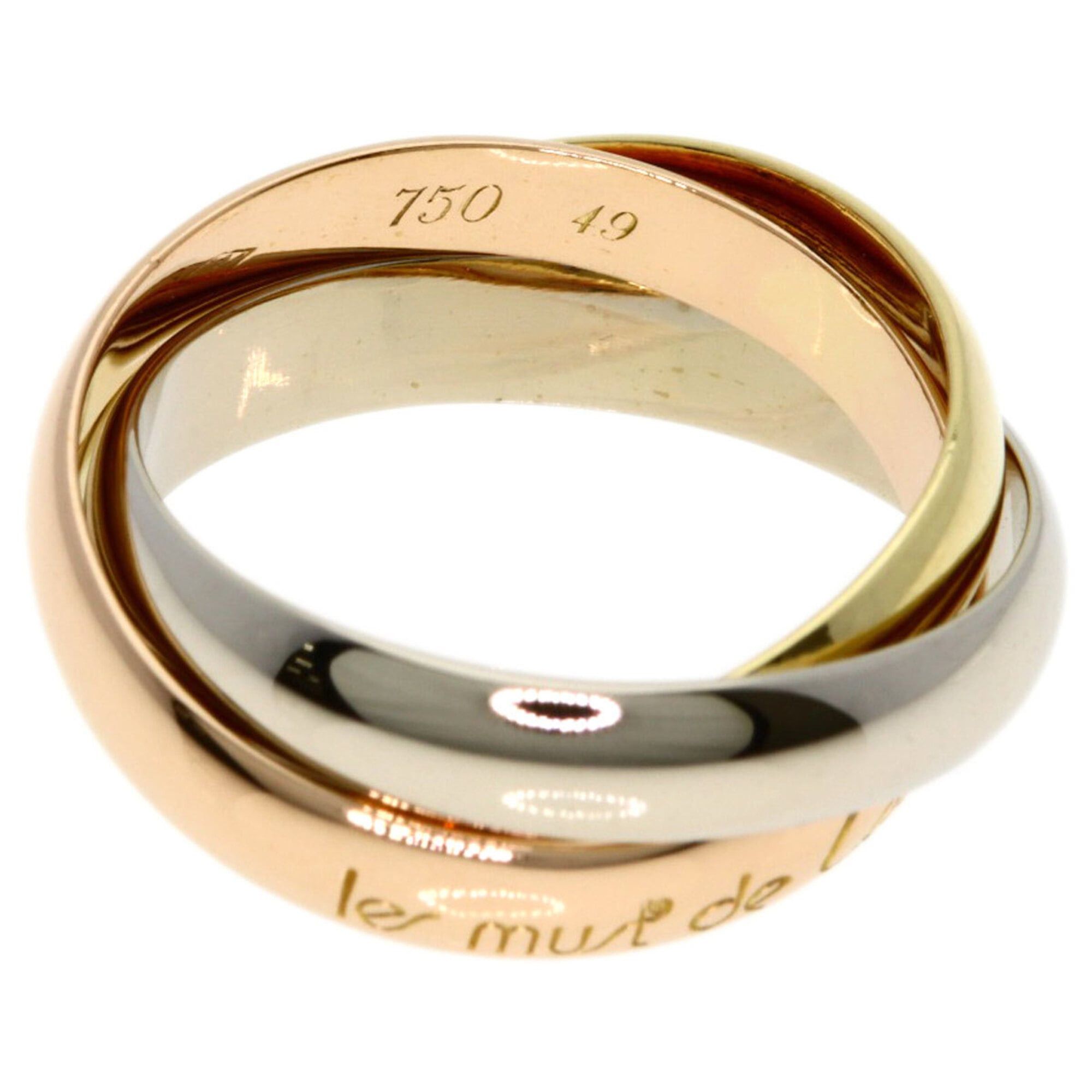 Cartier Cartier Trinity #49 Ring - 18K Yellow Gold/18K Pink White Gold Women's CARTIER Size ONE SIZE - 3 Thumbnail