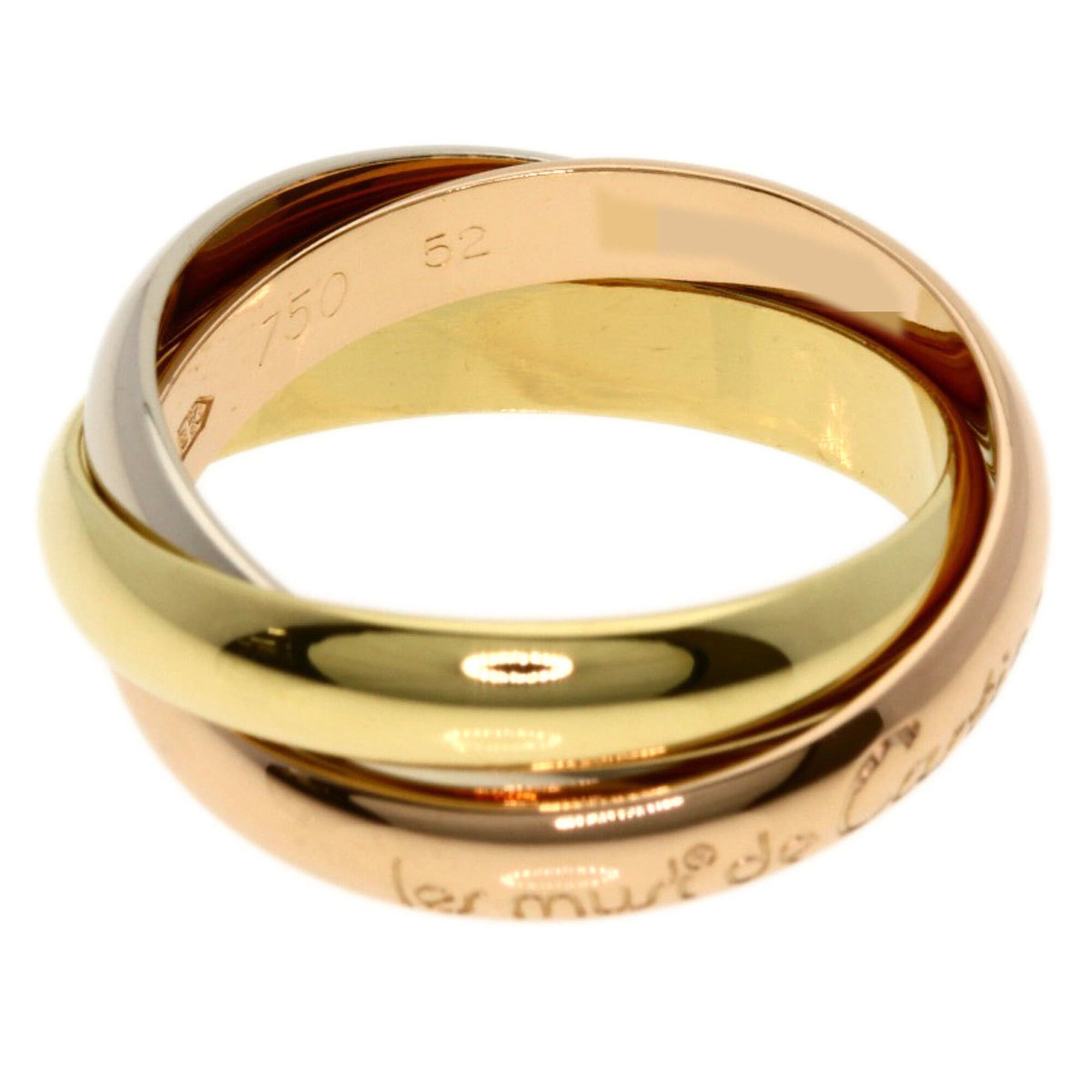 Cartier Cartier Trinity #52 Ring - 18K Yellow Gold/18K Pink White Gold Women's CARTIER Size ONE SIZE - 3 Thumbnail