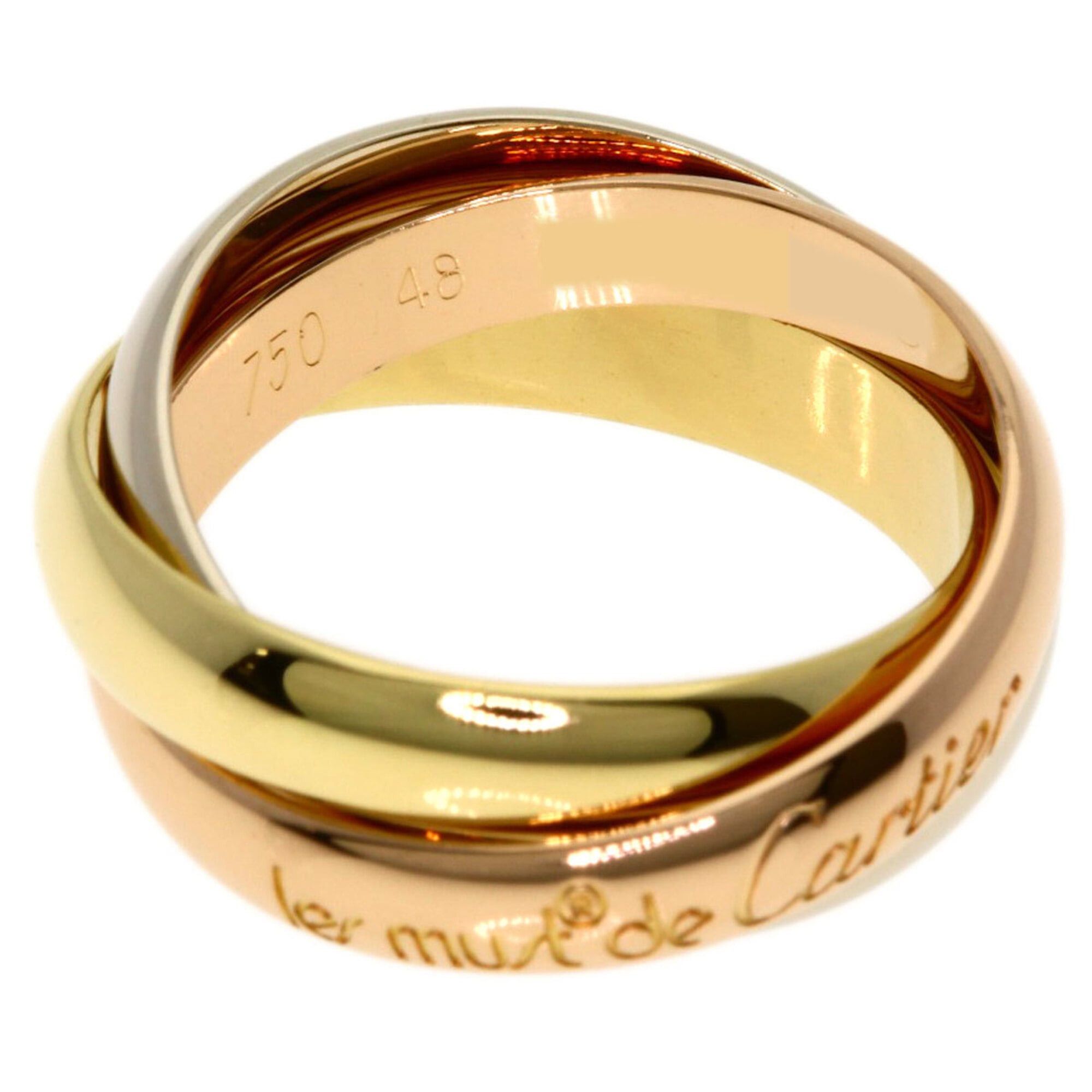 Cartier Cartier Trinity #48 Ring - 18K Yellow Gold/18K Pink White Gold Women's CARTIER Size ONE SIZE - 3 Thumbnail