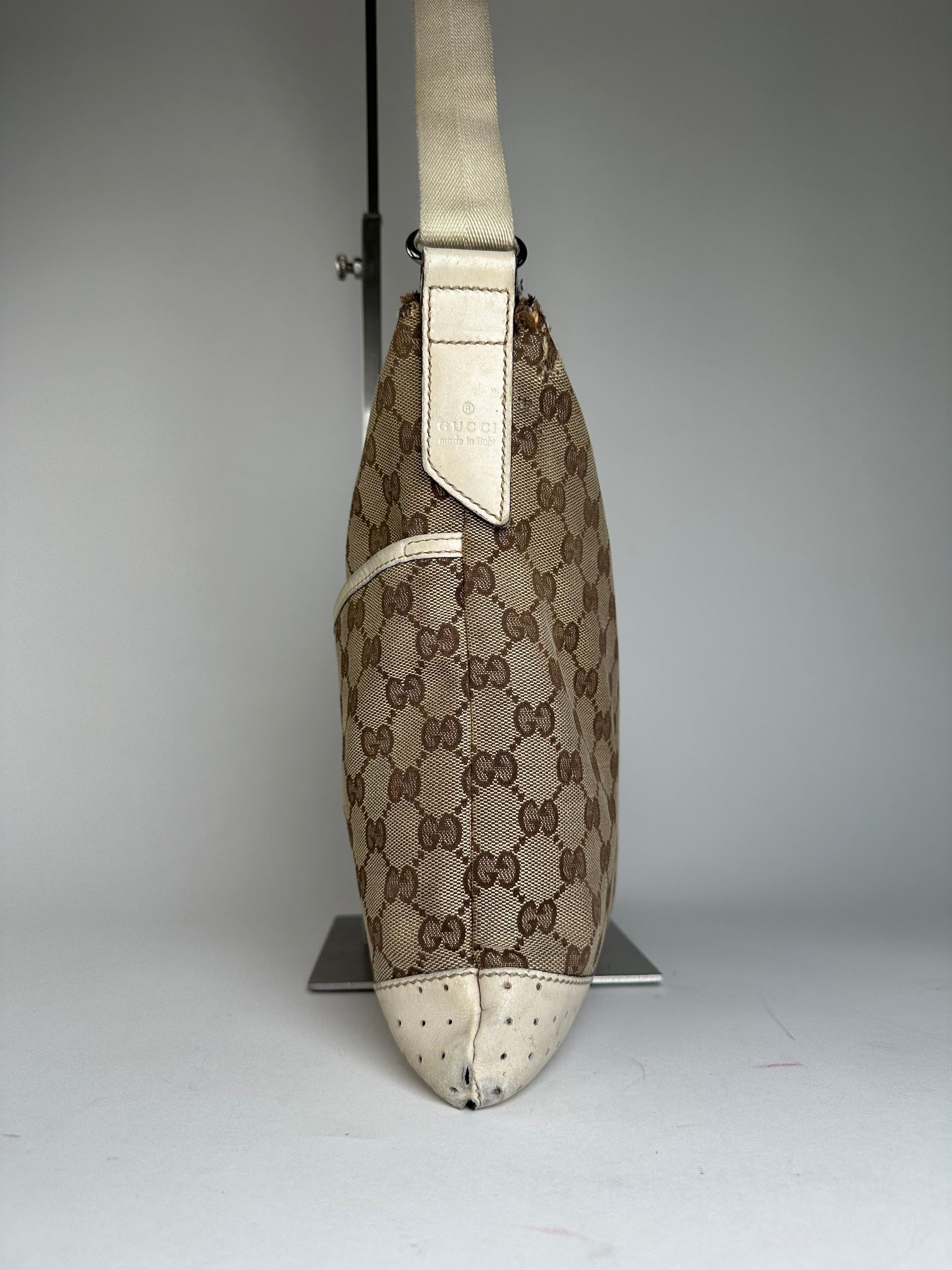 Gucci Vintage GG Monogram Canvas Crossbody Bag Brown Ivory Size ONE SIZE - 6 Thumbnail
