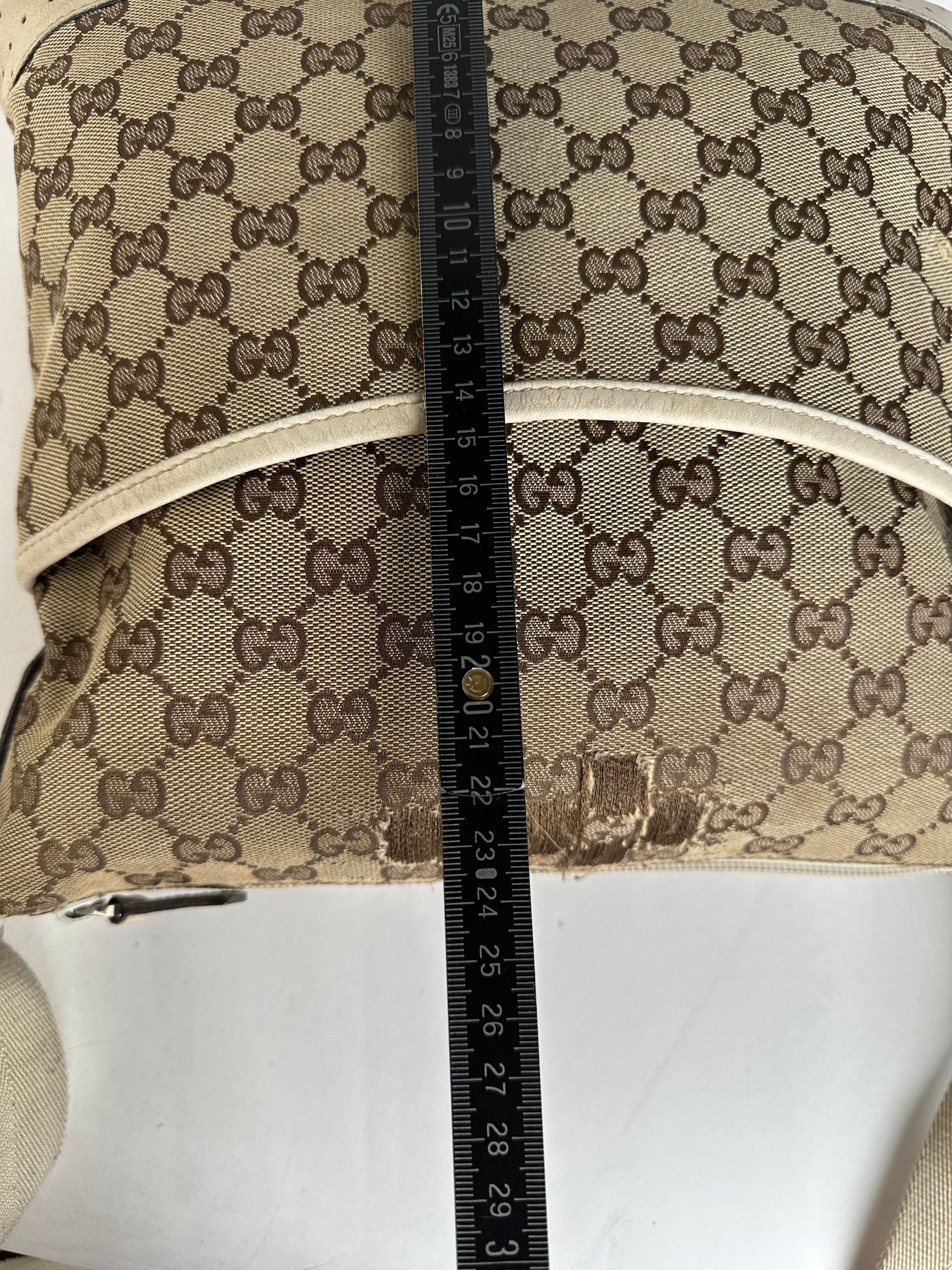 Gucci Vintage GG Monogram Canvas Crossbody Bag Brown Ivory Size ONE SIZE - 15 Thumbnail